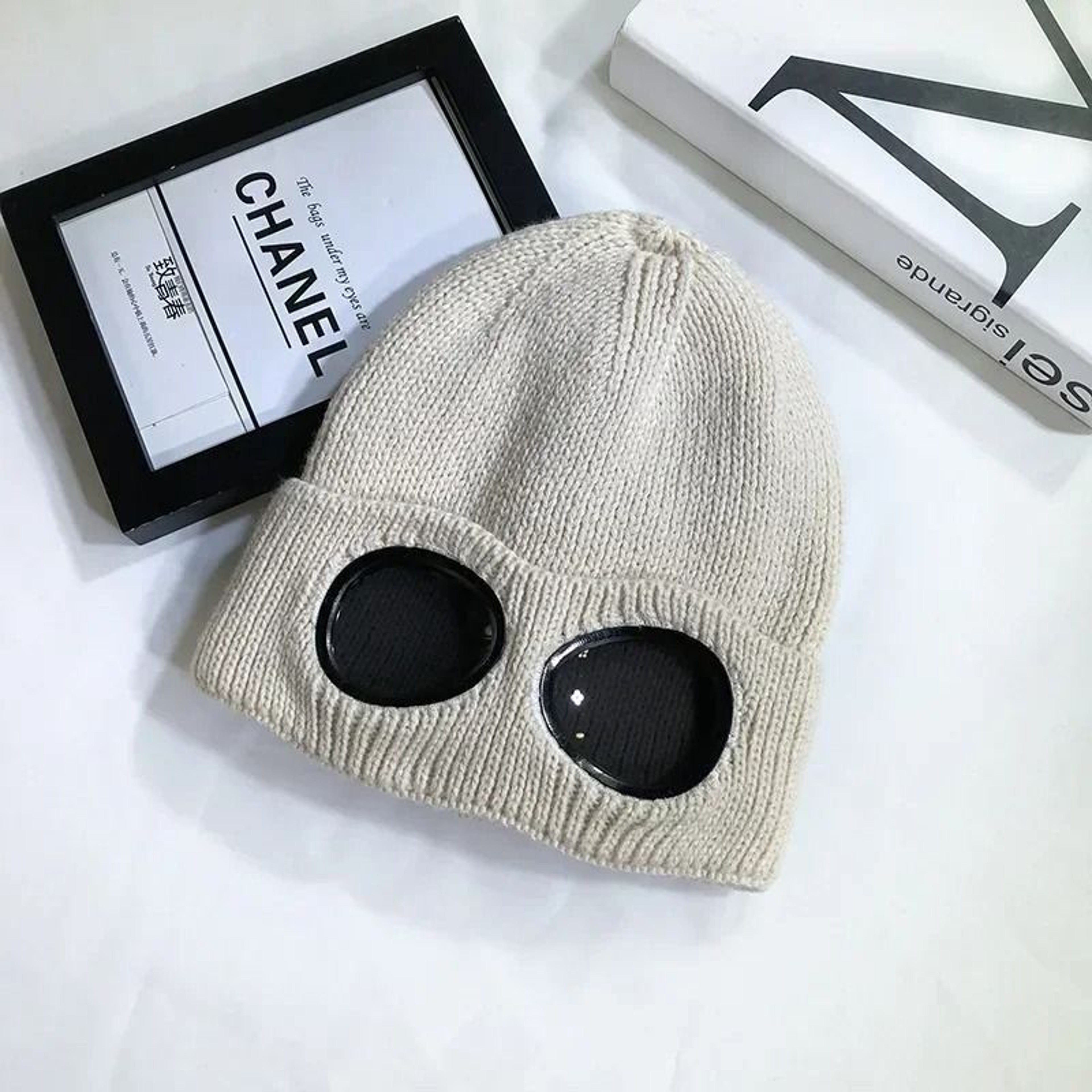 Stylish Winter Headwear with Goggles