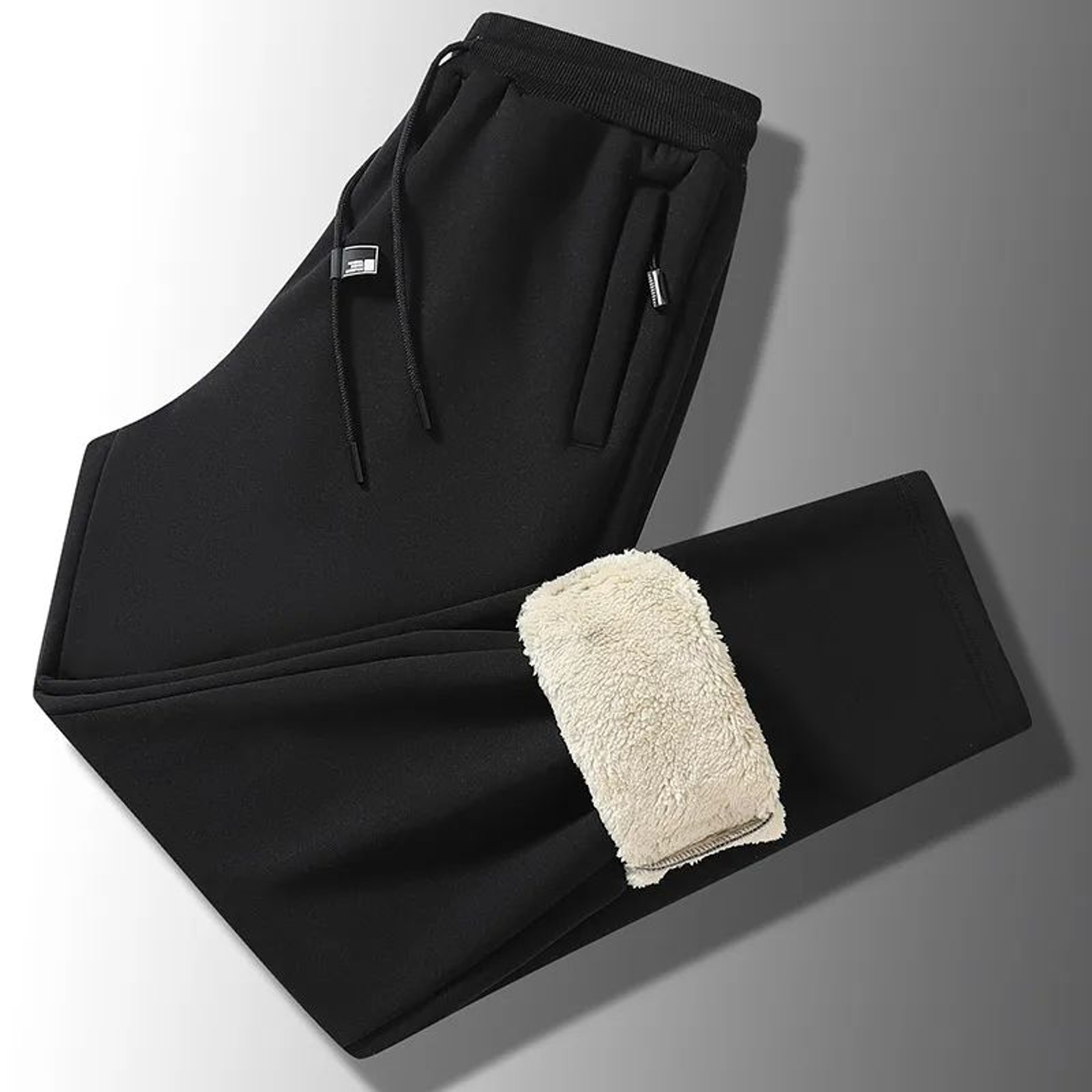 Mens Cashmere Joggers Winter Fleece Lined Jogger Pants Warm Thick Casual Sports Pants 5