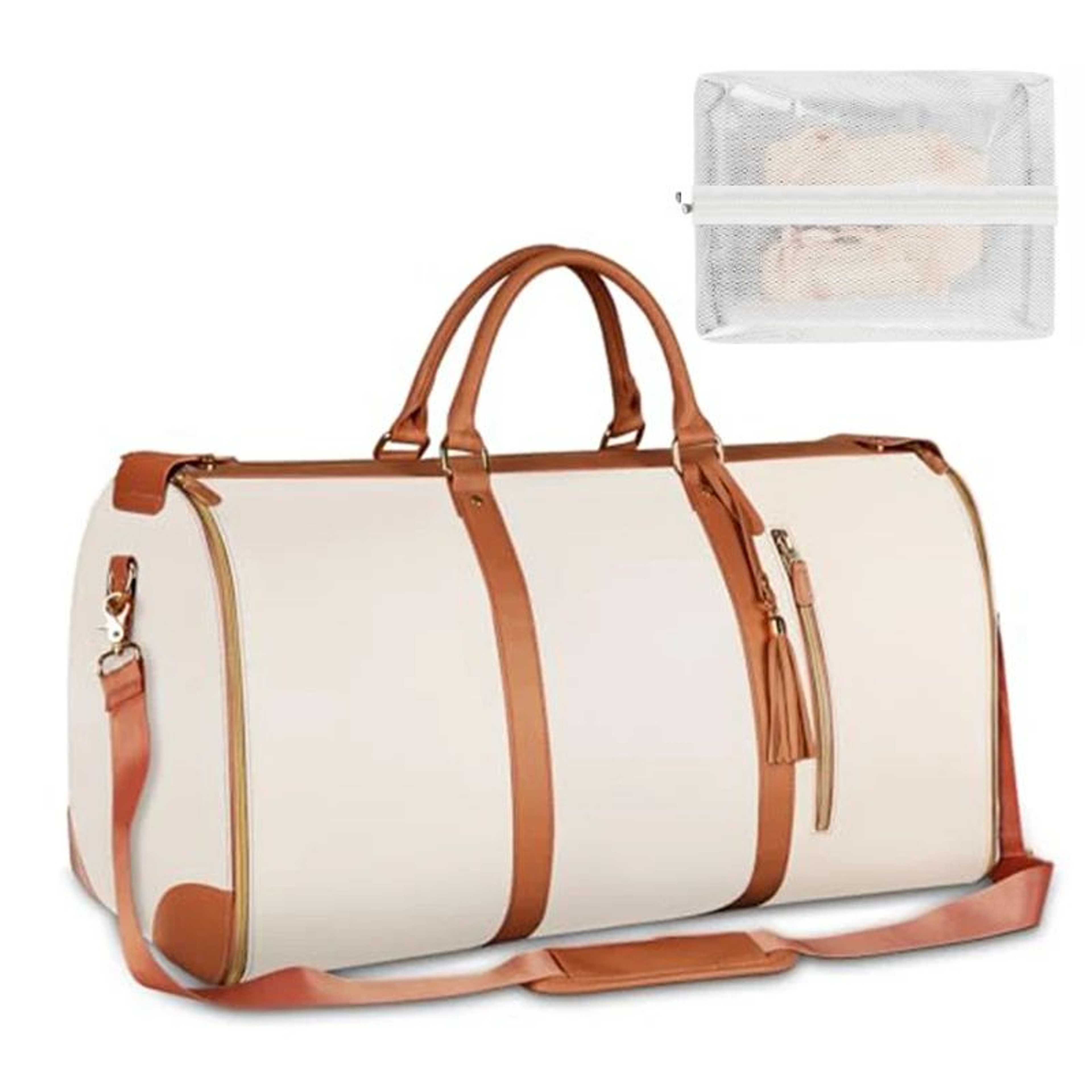 Foldable Womens Travel Bag Large PU Leather CarryOn Duffel For Business And Vacation 1