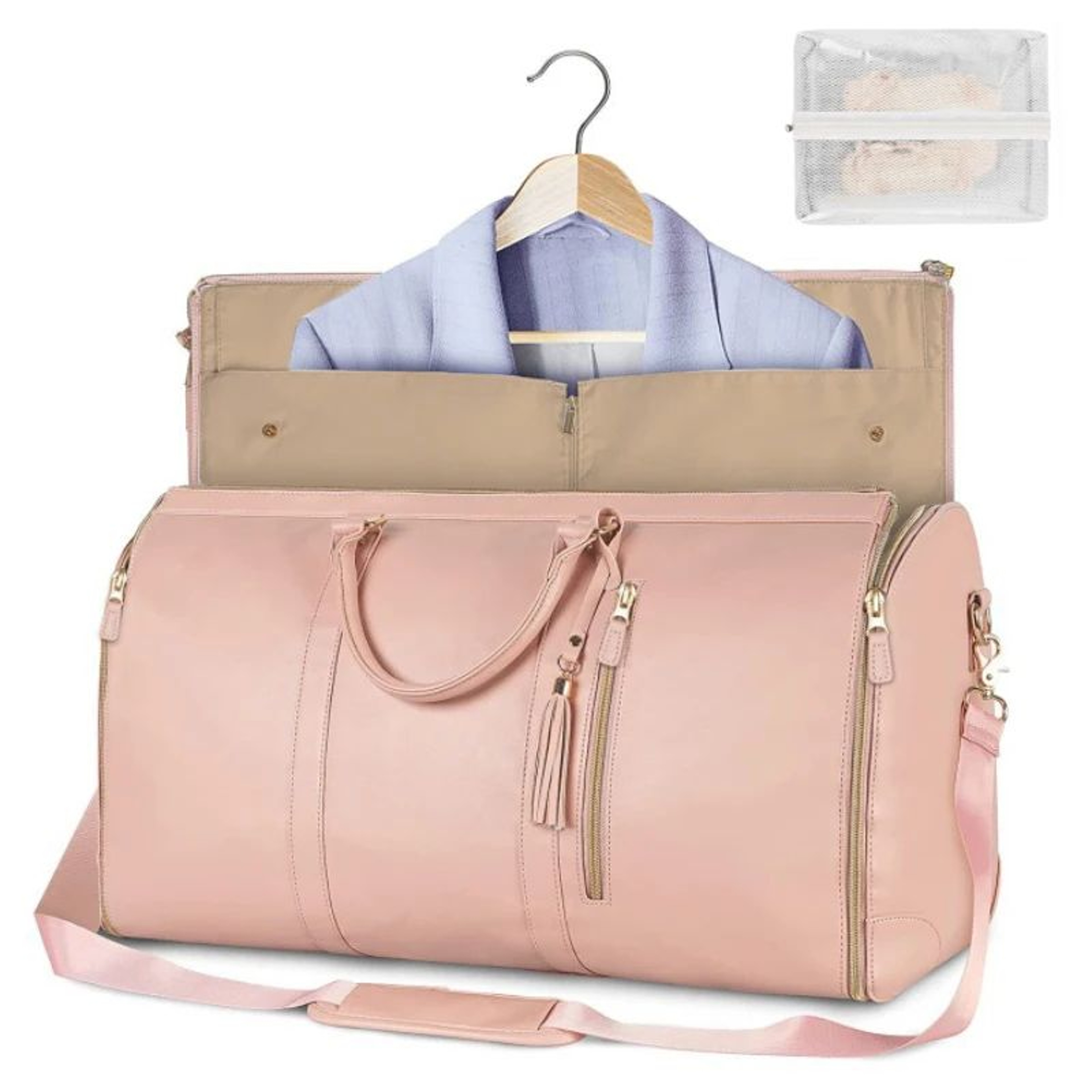 Foldable Womens Travel Bag Large PU Leather CarryOn Duffel For Business And Vacation 4