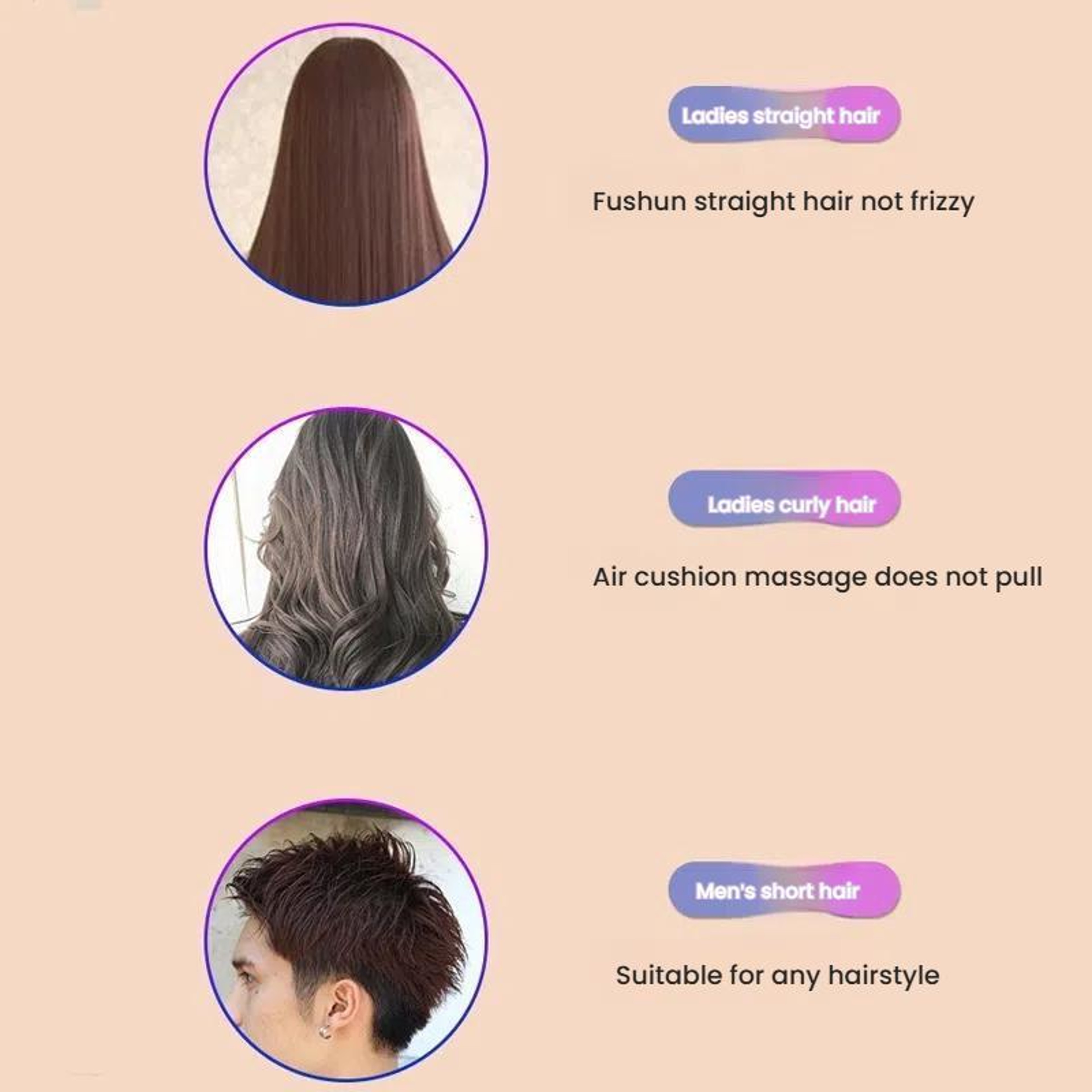 SoftFlex Detangling Comb For Curly  Straight Hair Wet Or Dry Scalp Massage Wide Tooth Comb 1