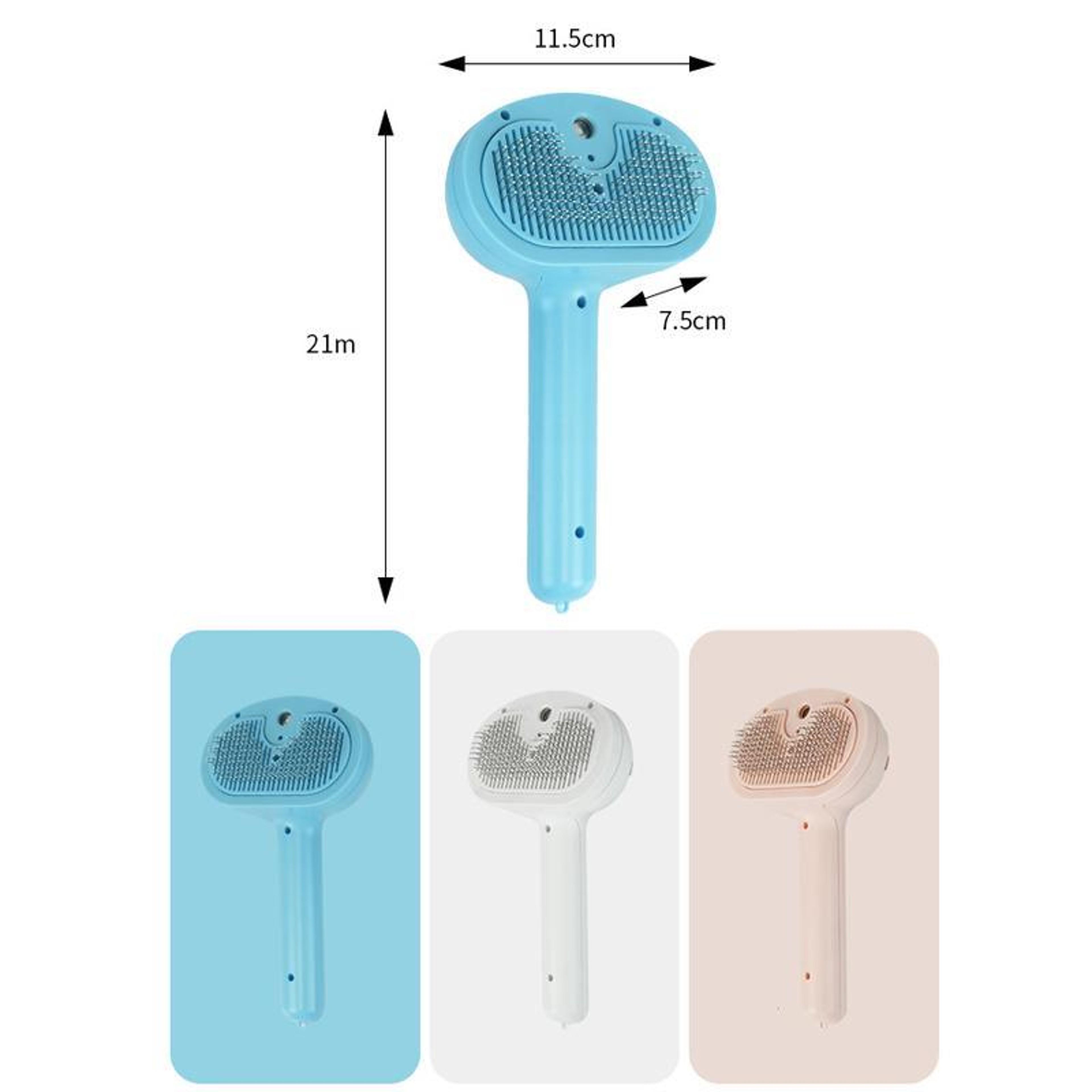 Pet Grooming Brush With Antibacterial Spray  Self Cleaning Massage Comb 10