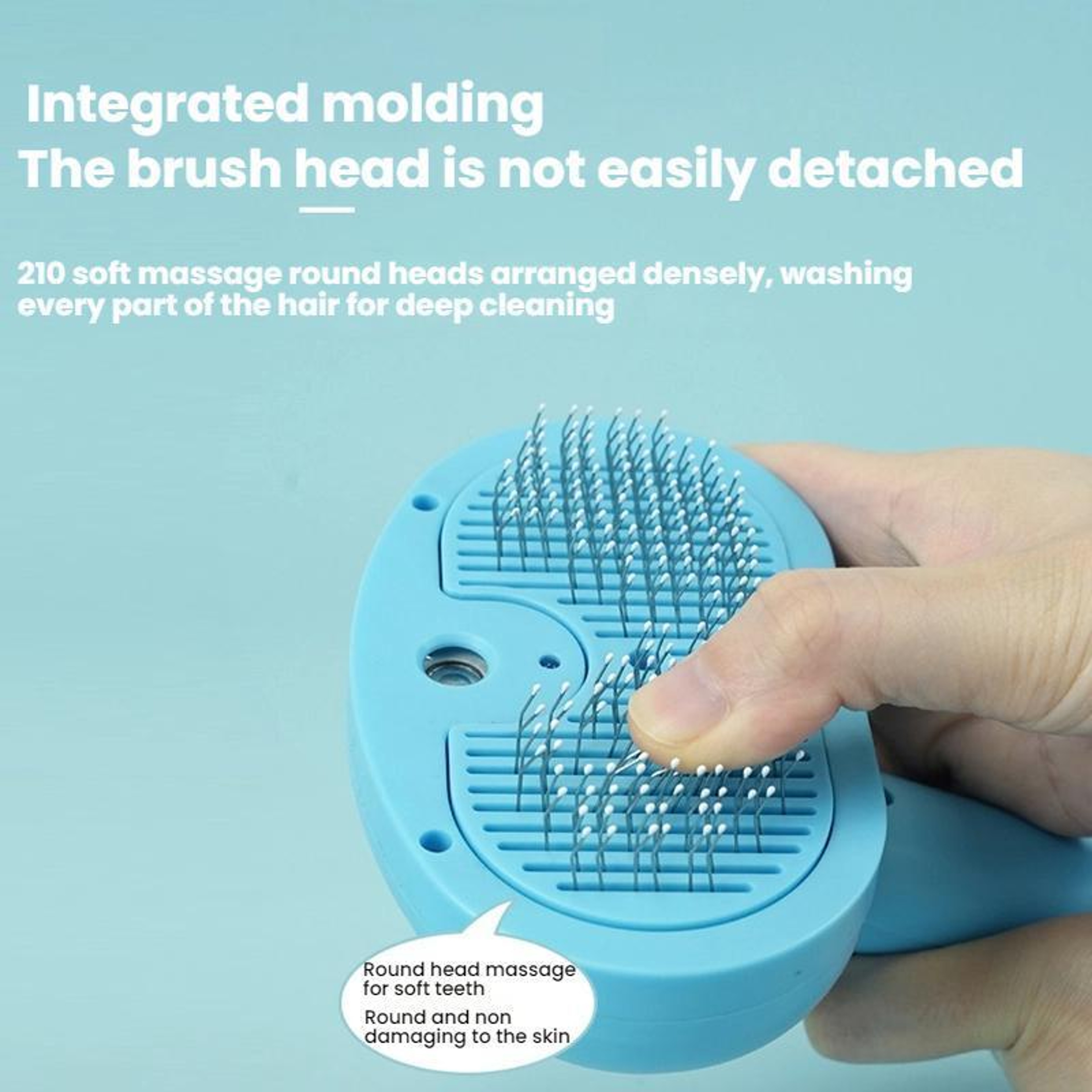 Pet Grooming Brush With Antibacterial Spray  Self Cleaning Massage Comb 5