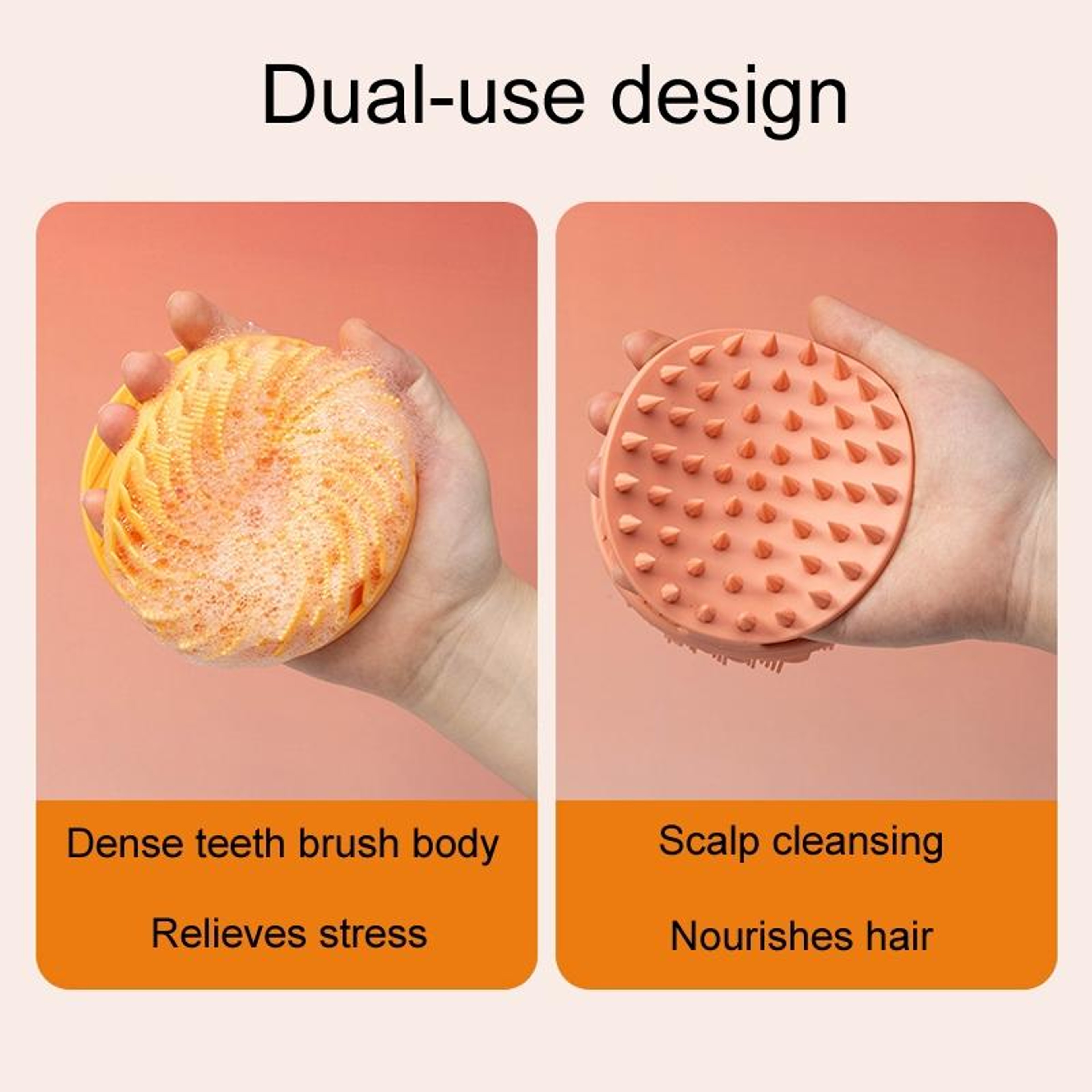 Double Sided Silicone Body Scrubber Shower Brush 4
