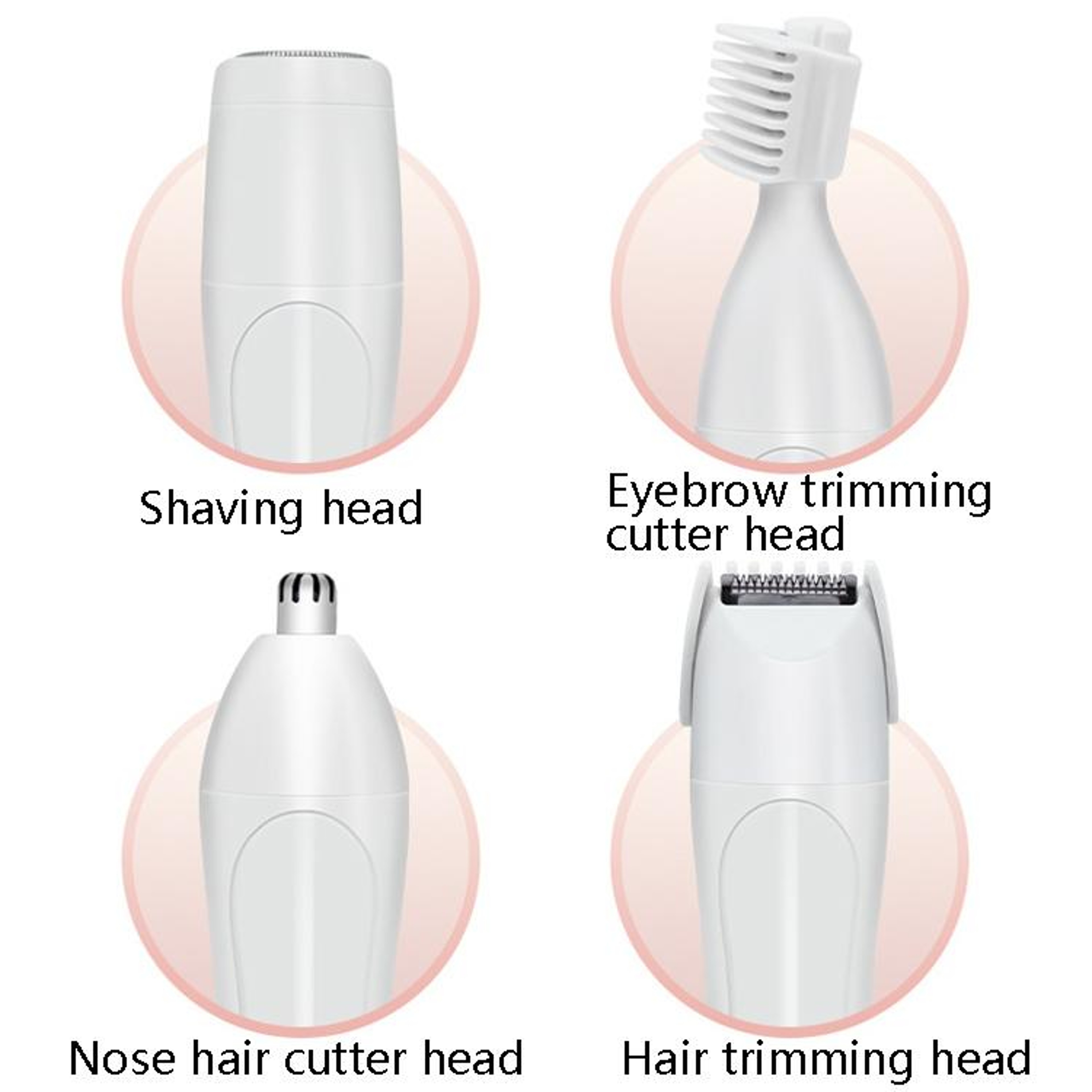 Electric Epilator For Women MultiFunction Waterproof Shaver With Eyebrow  Nose Hair Trimmer 3