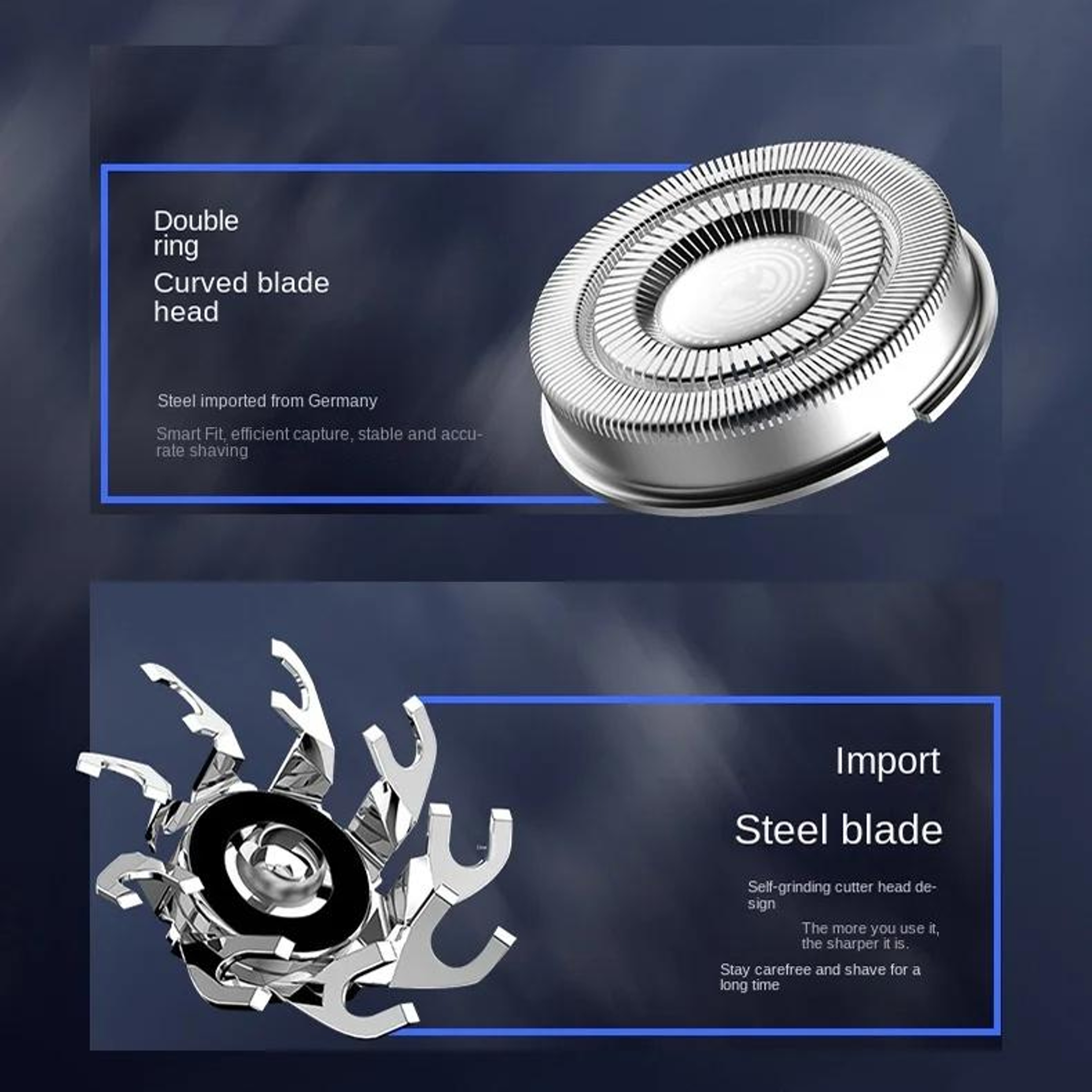 DoubleHead Mini Magnetic Shaver Portable Mens Electric Shaver 3