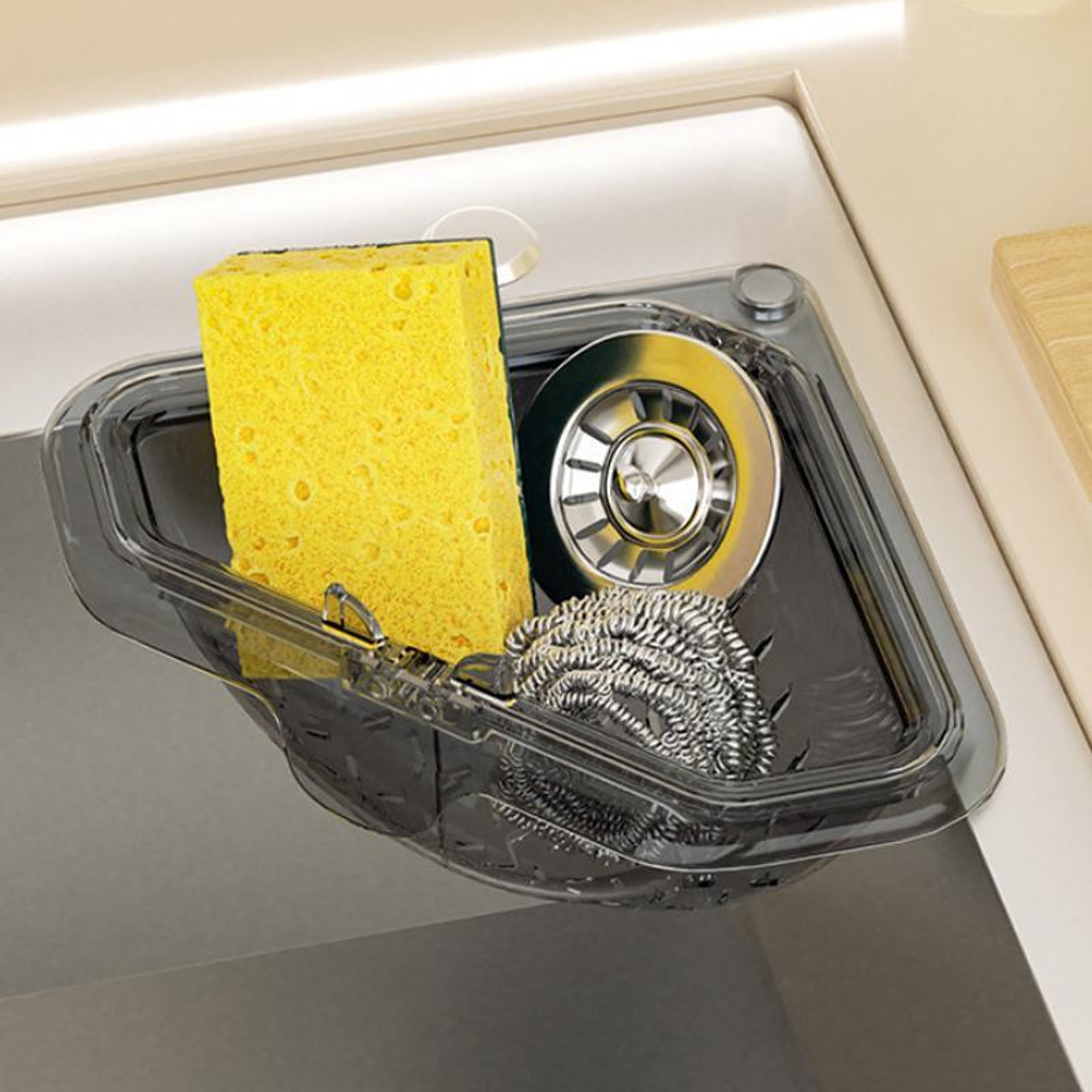 Magnetic Triangle Sink Strainer Food Waste Collector & Kitchen Drain Basket – view 7