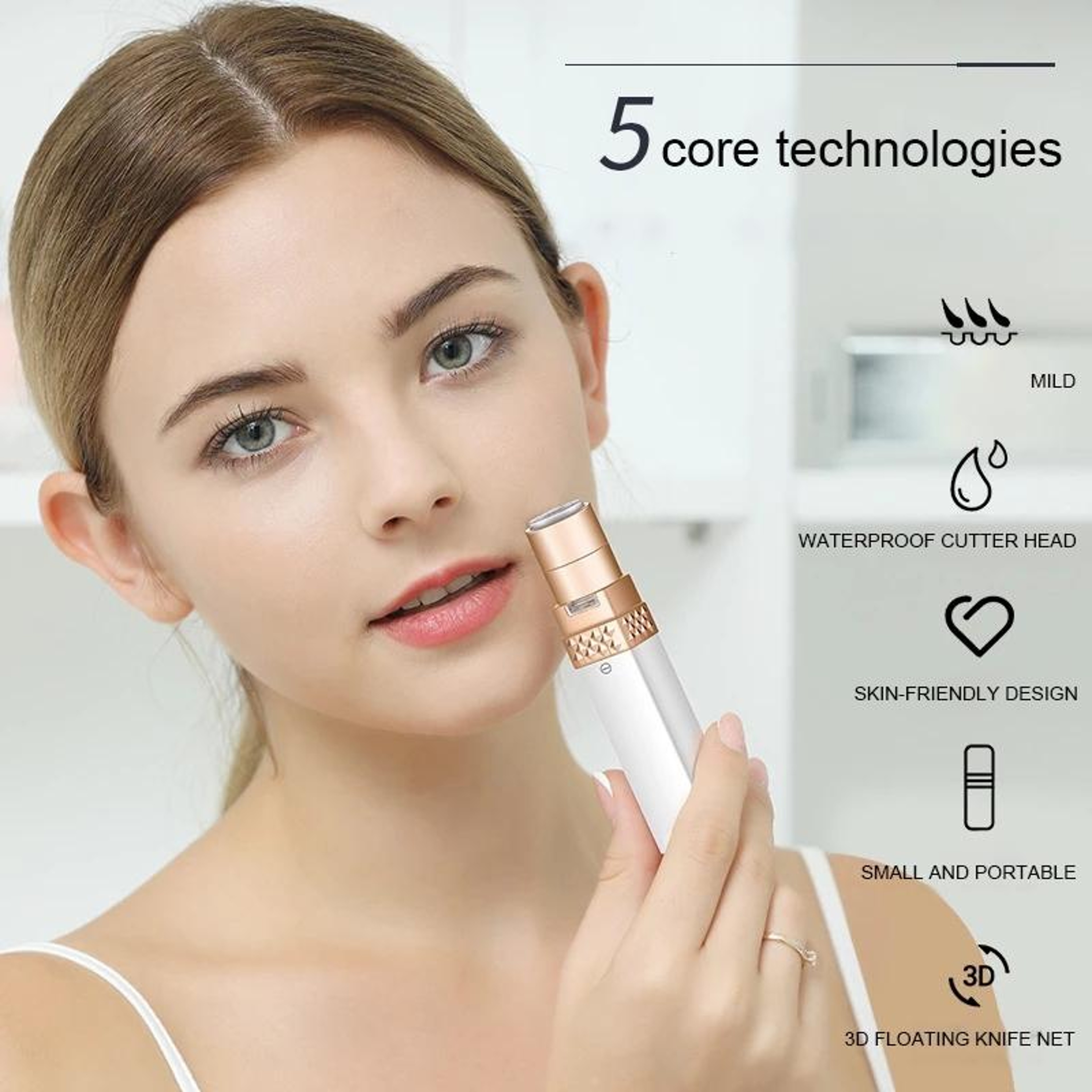 Portable Electric Epilator for Facial & Body Hair Removal – view 3