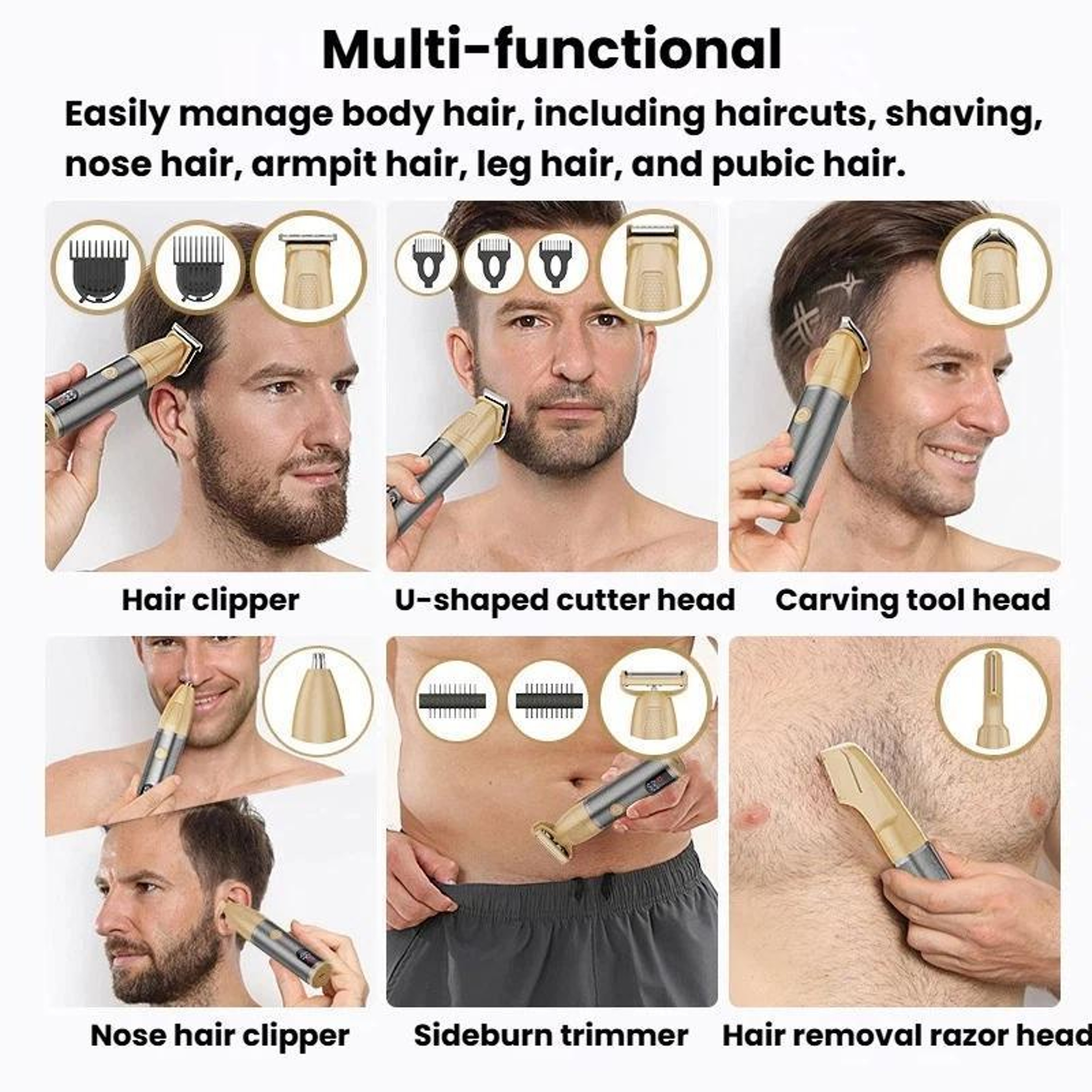 Premium Multifunctional Hair Clipper with Digital Display & Waterproof Design – view 9