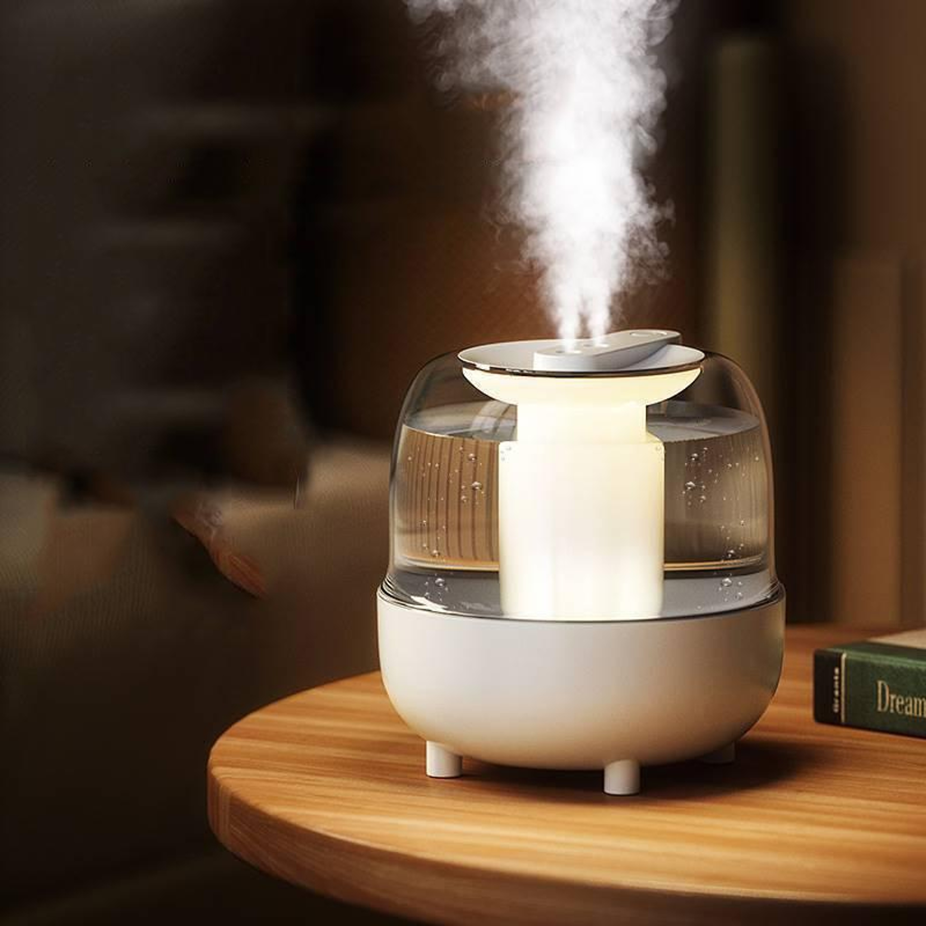 Wireless Humidifier  USB Oil Diffuser With Night Light Quiet  Antibacterial 0