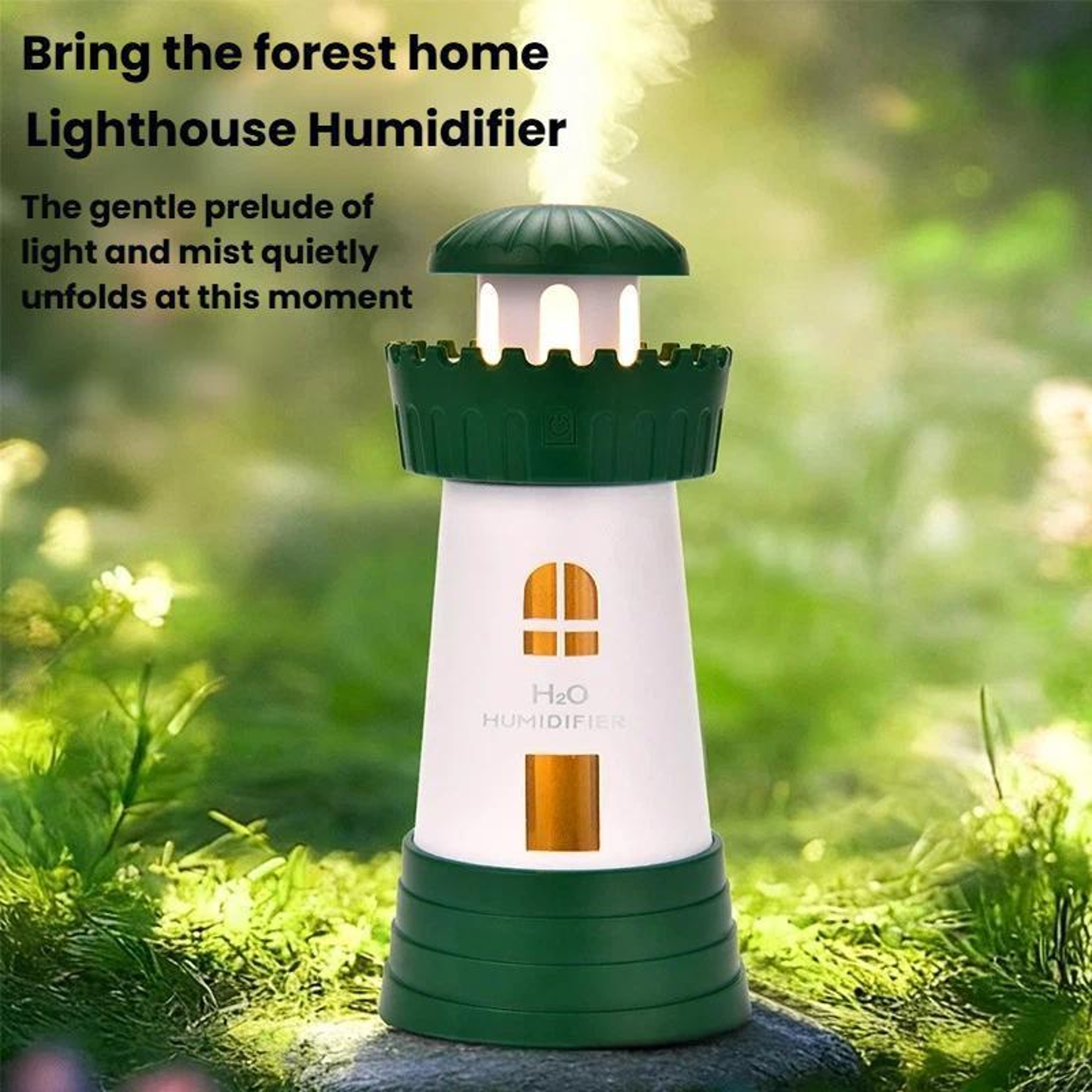 Lighthouse Humidifier Mini Home Diffuser Quiet Mist  Portable 1