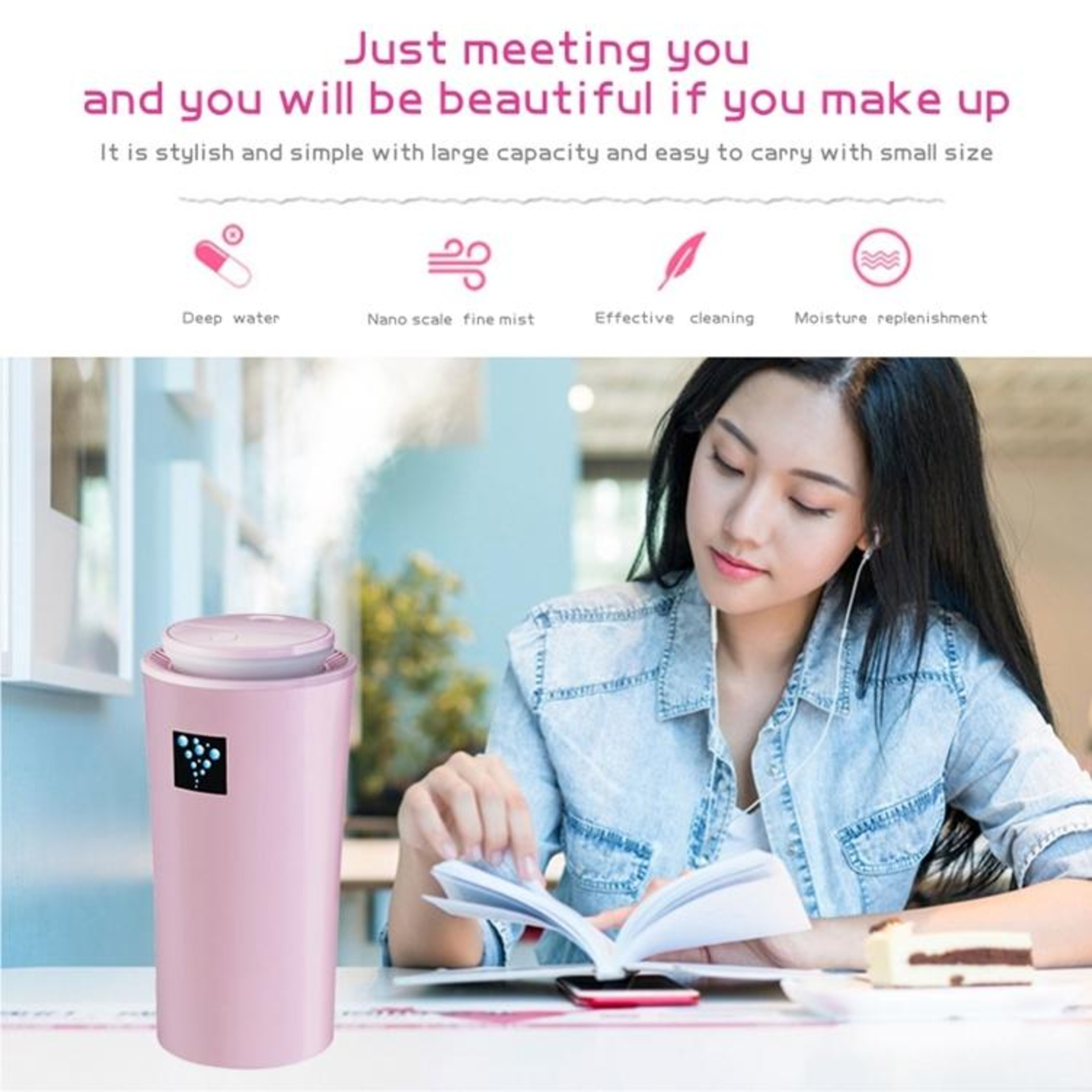 Portable Humidifier  Moisture Meter With LED Night Light 8