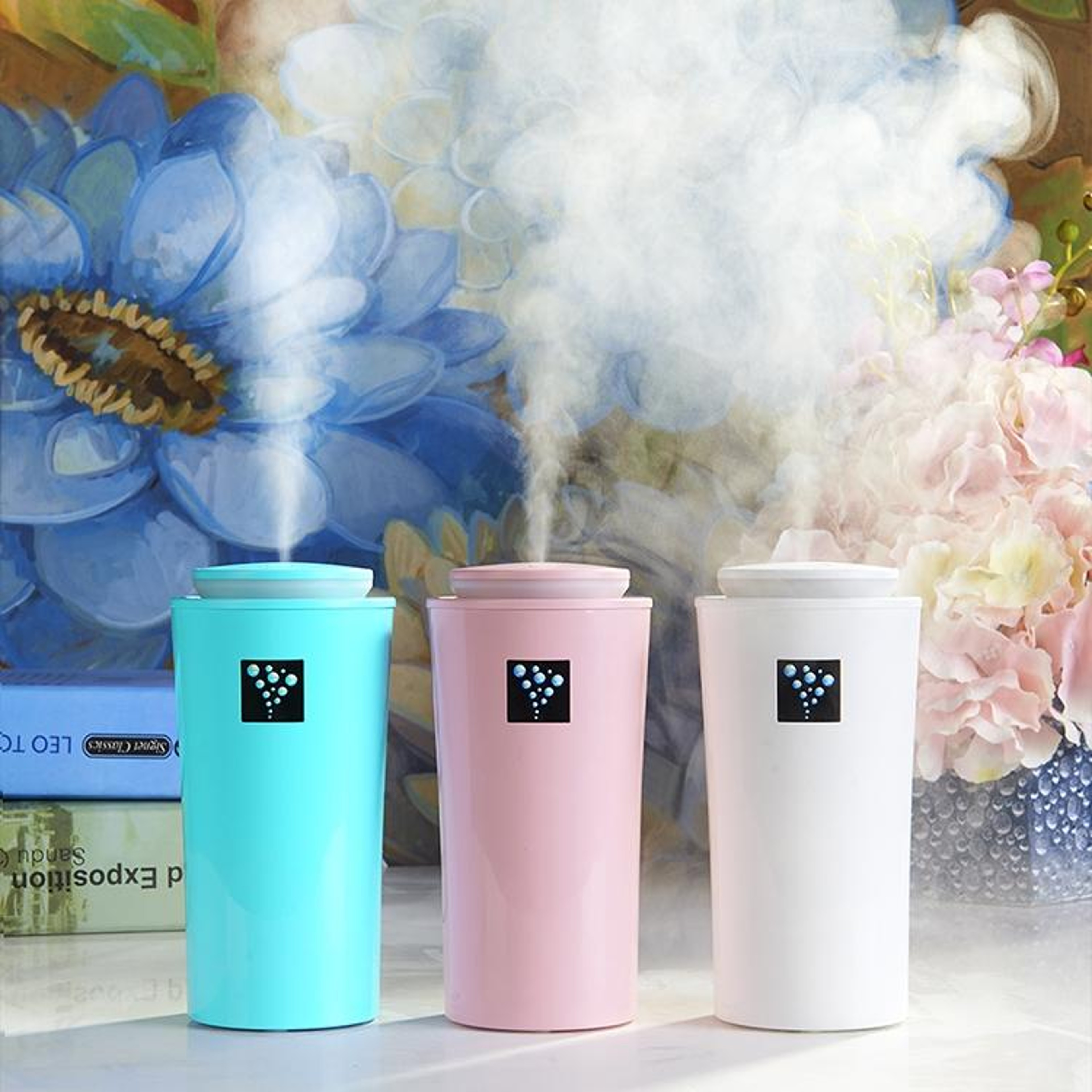 Portable Humidifier  Moisture Meter With LED Night Light 0