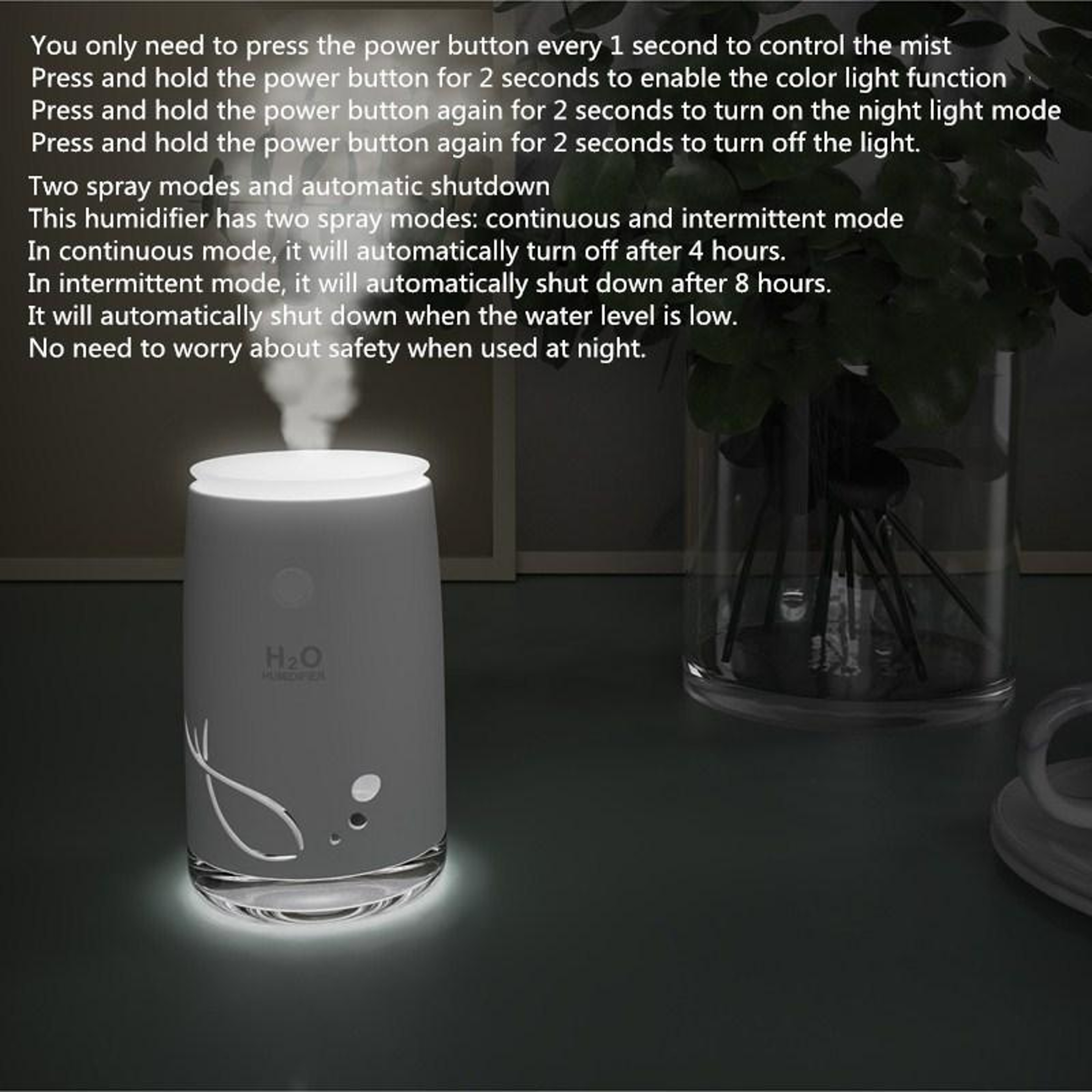 Portable Fish Pattern Mini USB Humidifier For Bedroom  Office 10