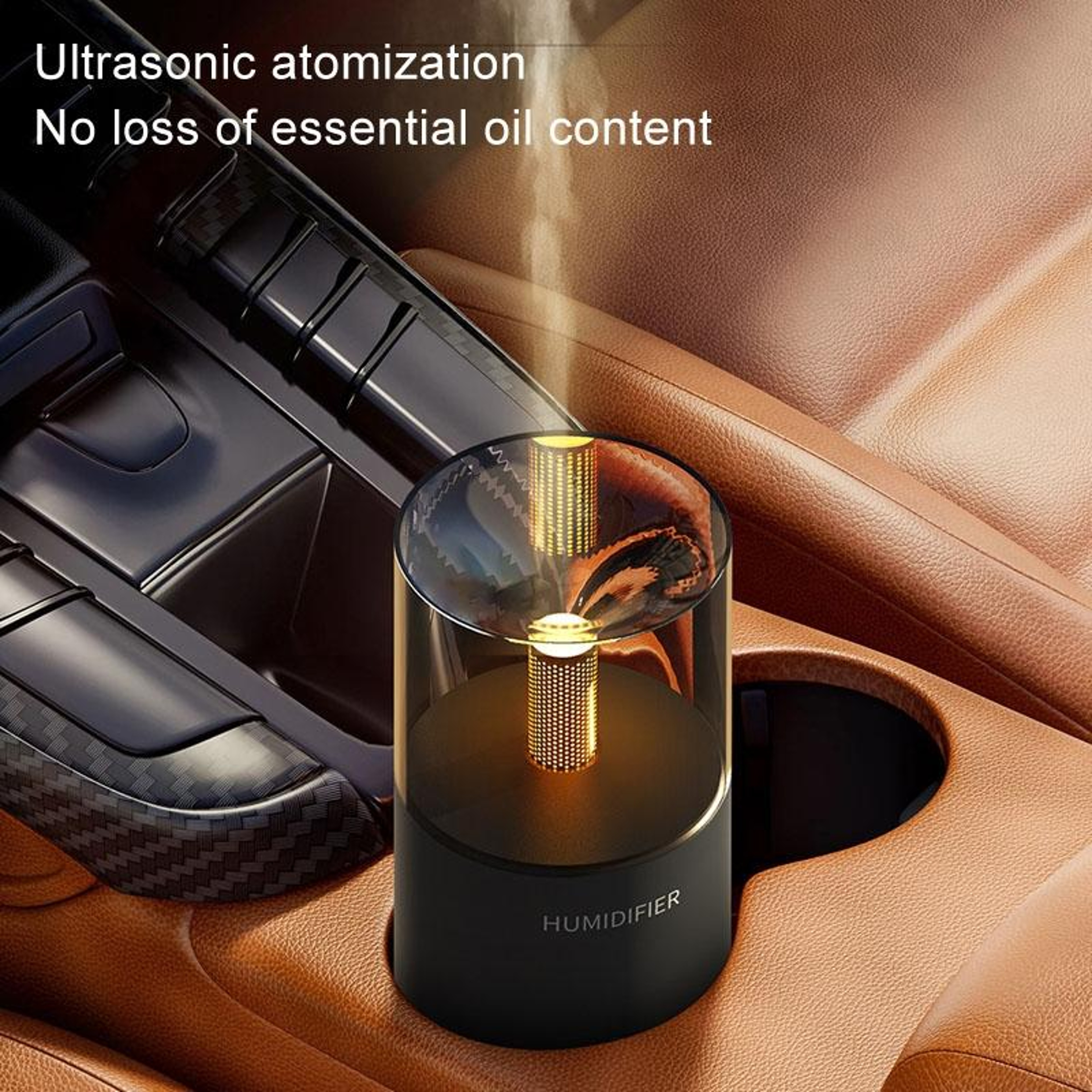 Candle Flame Aromatherapy Diffuser Mini Humidifier With Ambient Light 4