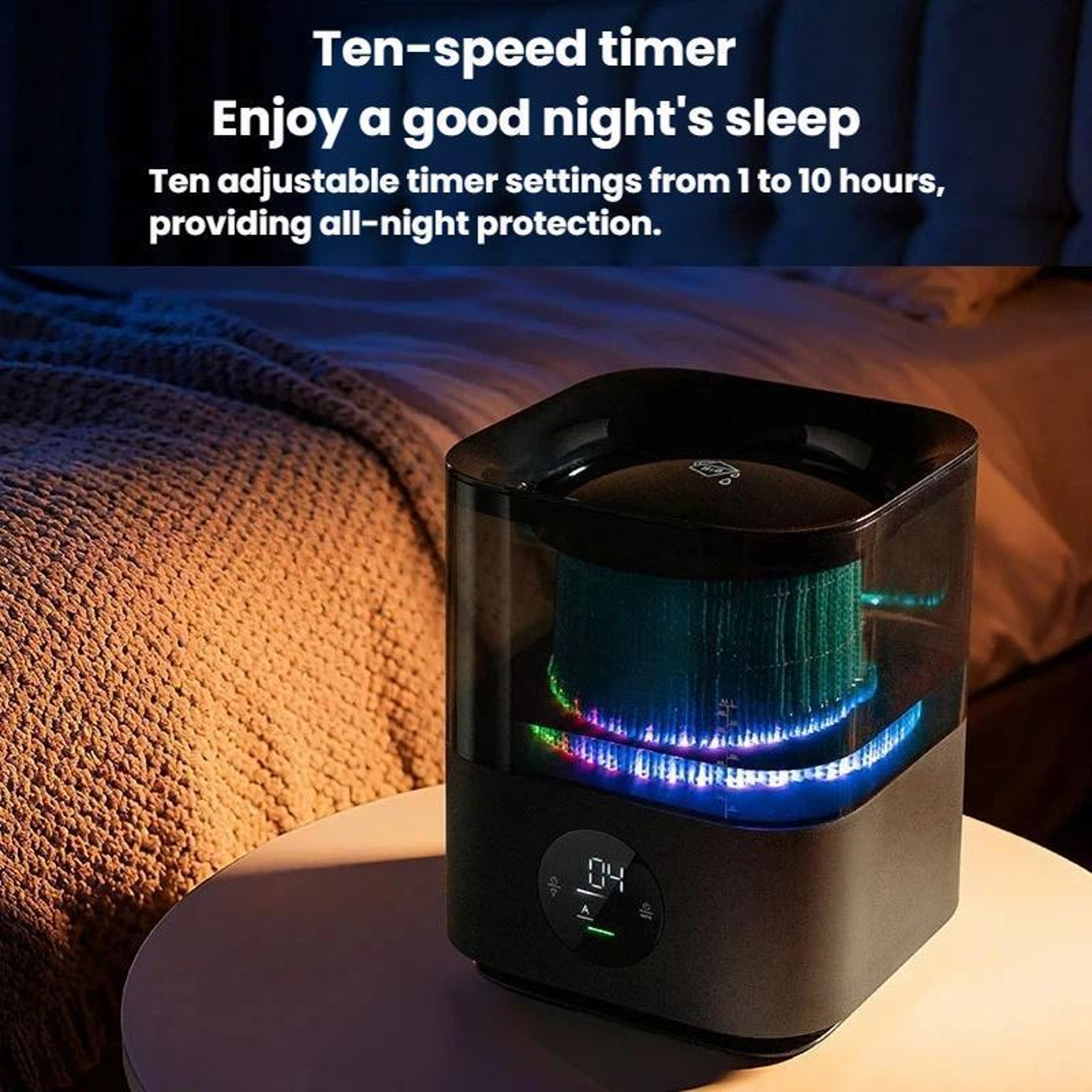 Smart Air Purifier Humidifier With Nightlight  Intelligent Detection 8