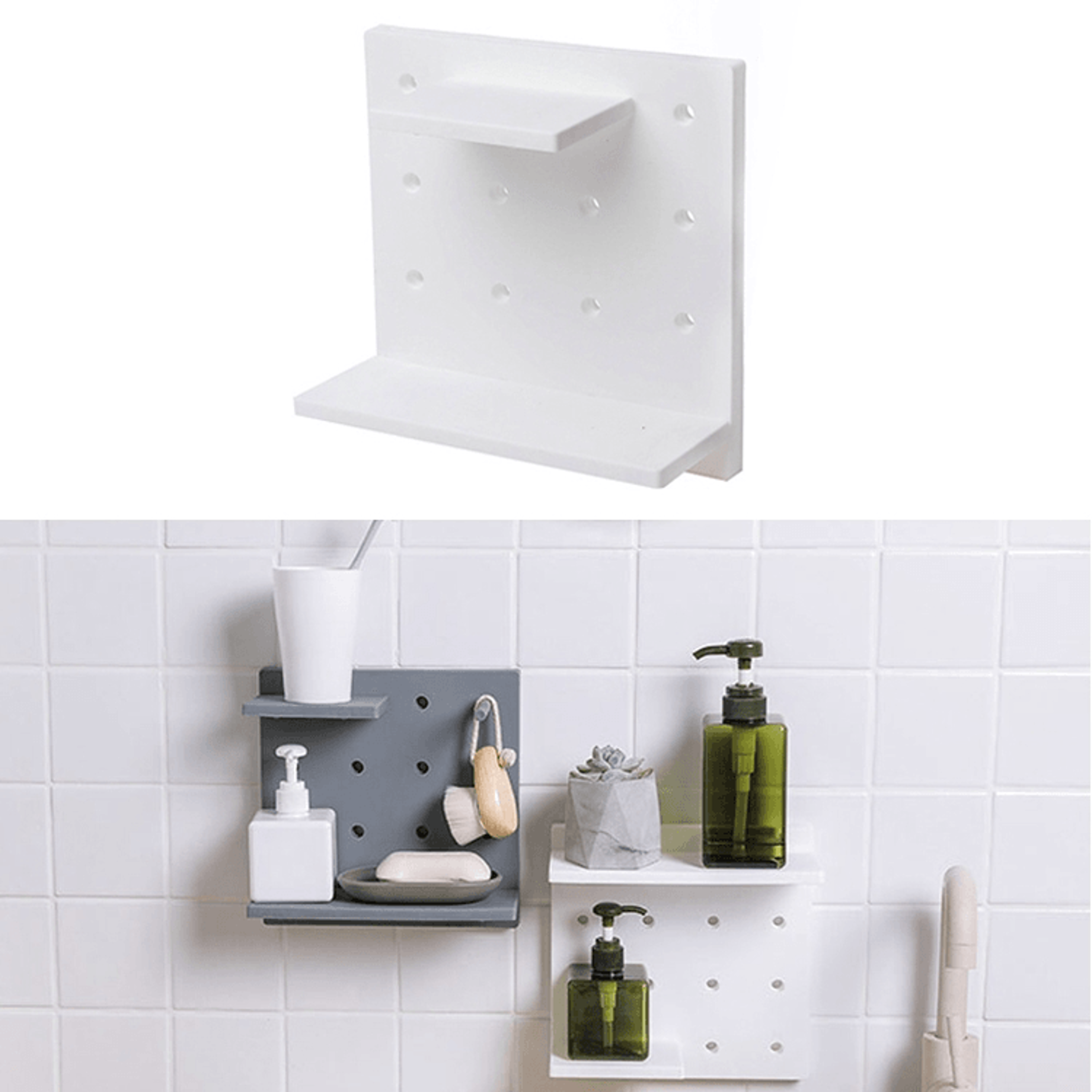 WallMounted Storage Shelf For Bathroom  Kitchen 11