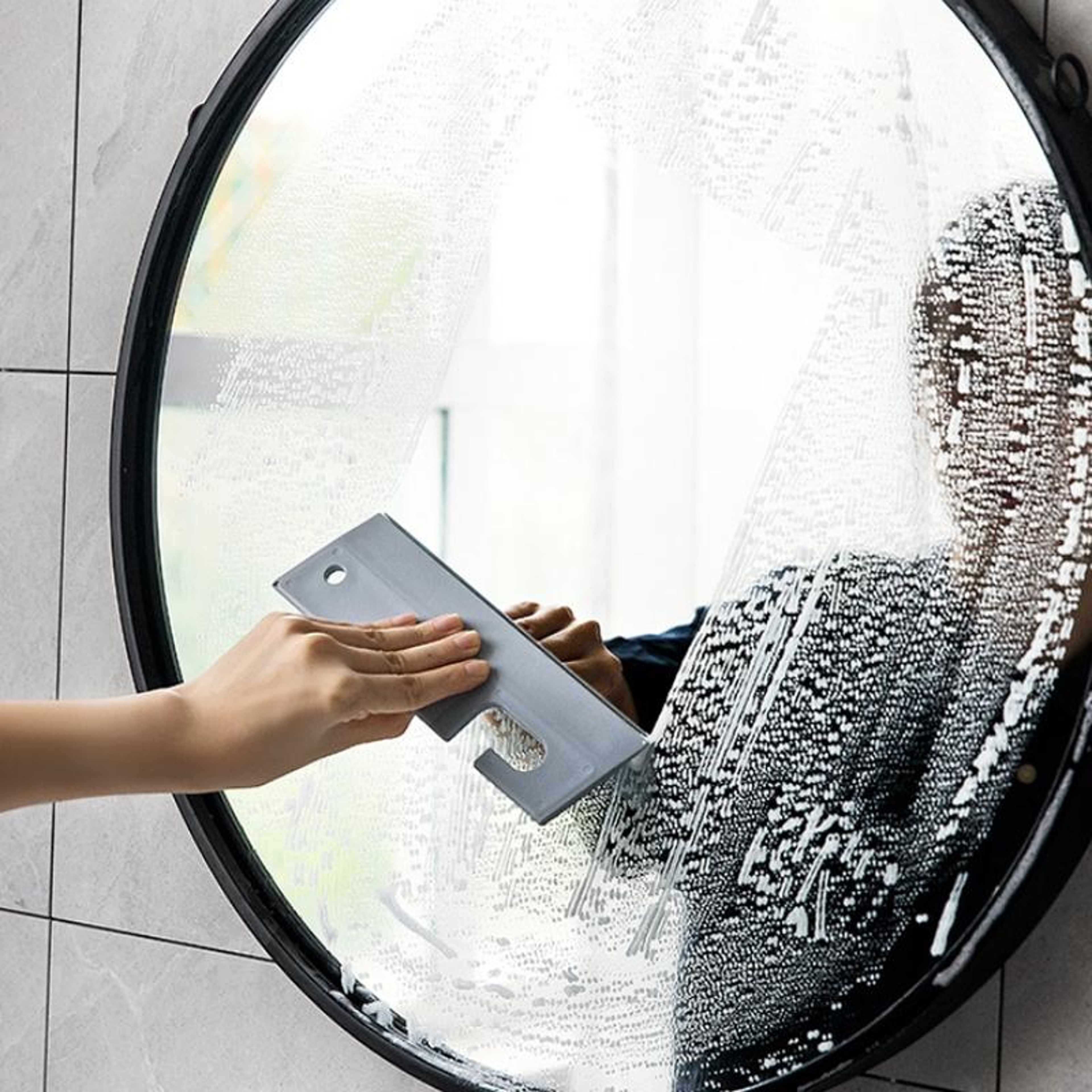 Premium Bathroom Mirror Silicone Wiper Glass Cleaner Tool 5