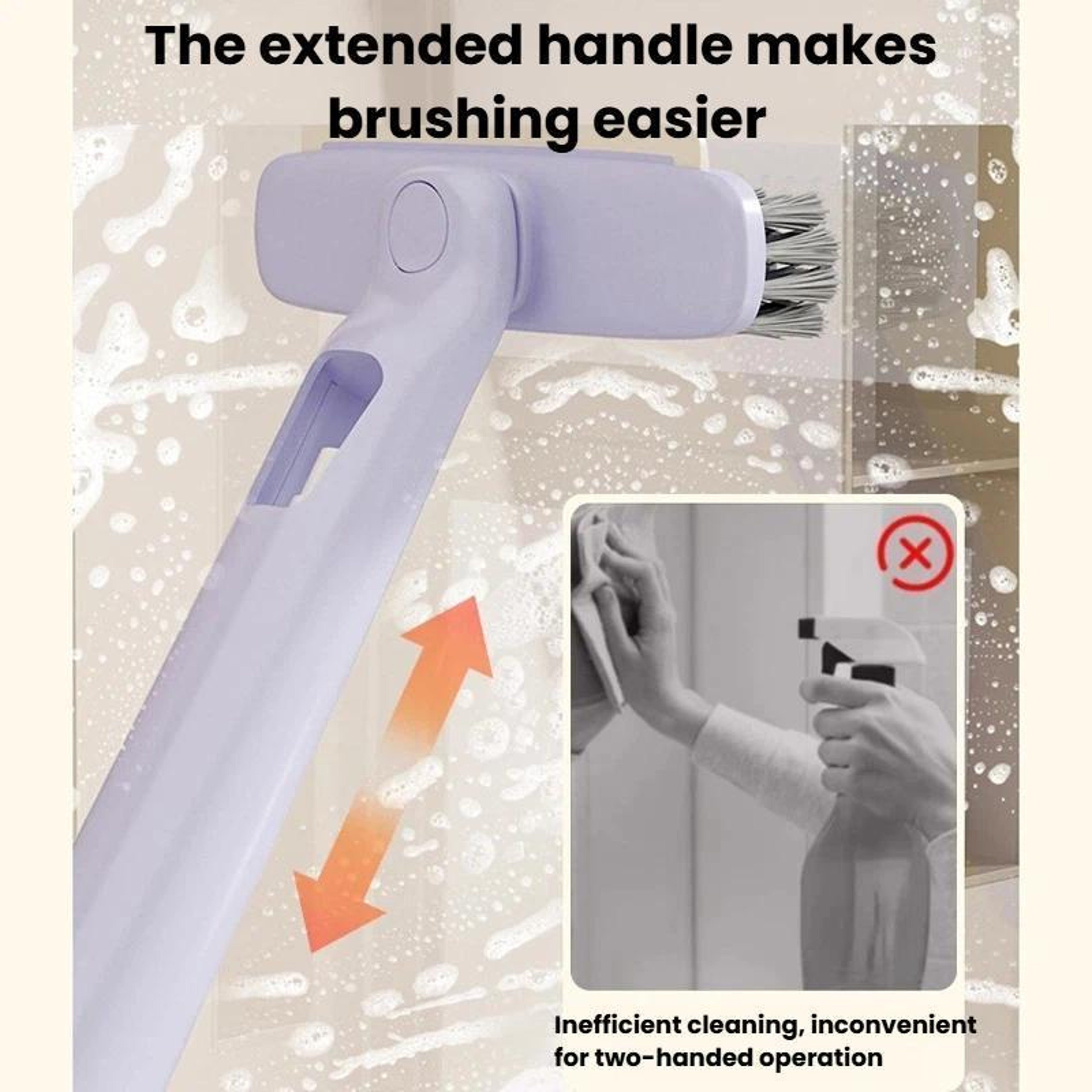 Multifunctional Spray Brush For Bathroom  Tile Cleaning 5