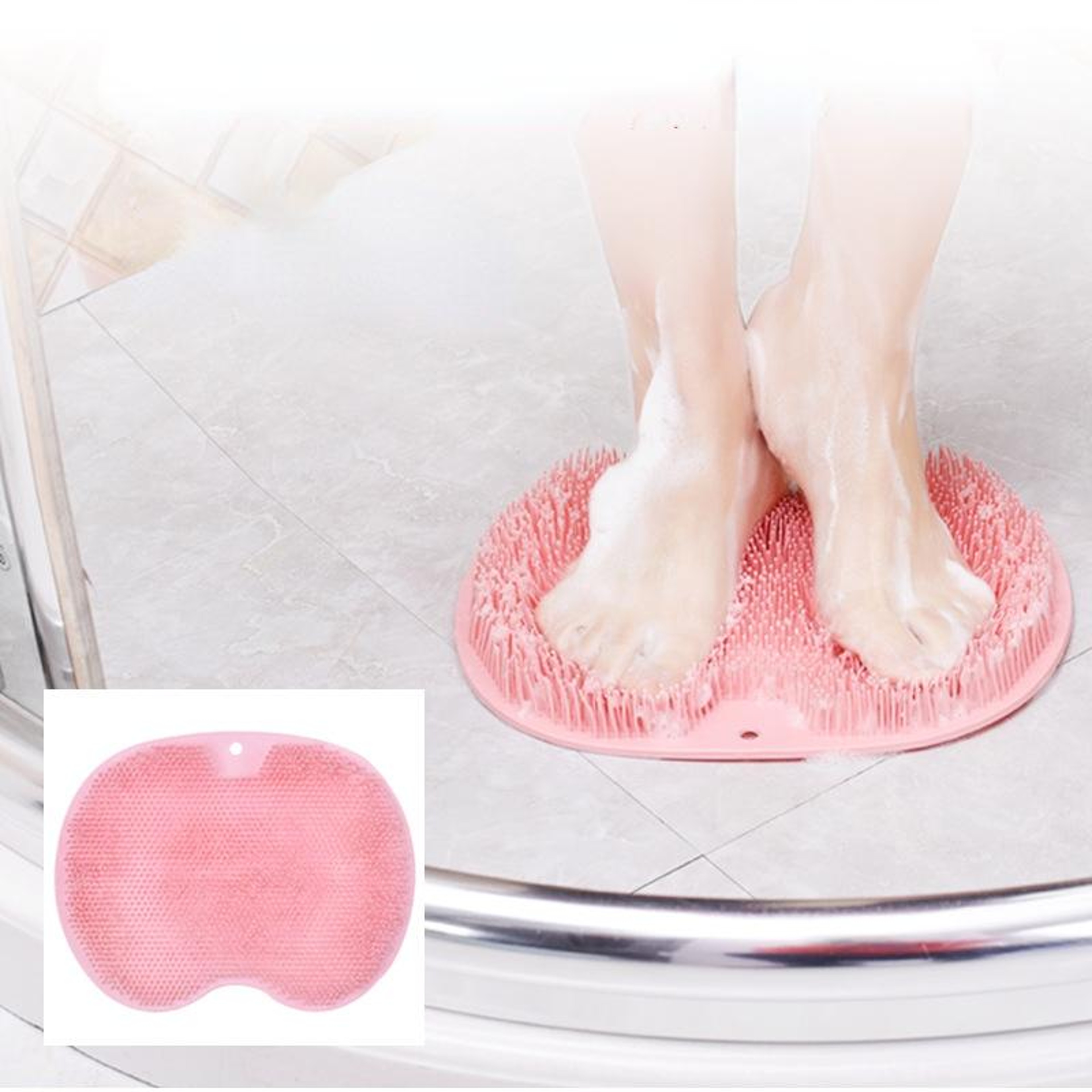 Wall Mounted Back Massage  Hands Free Shower Scrubber Brush 1