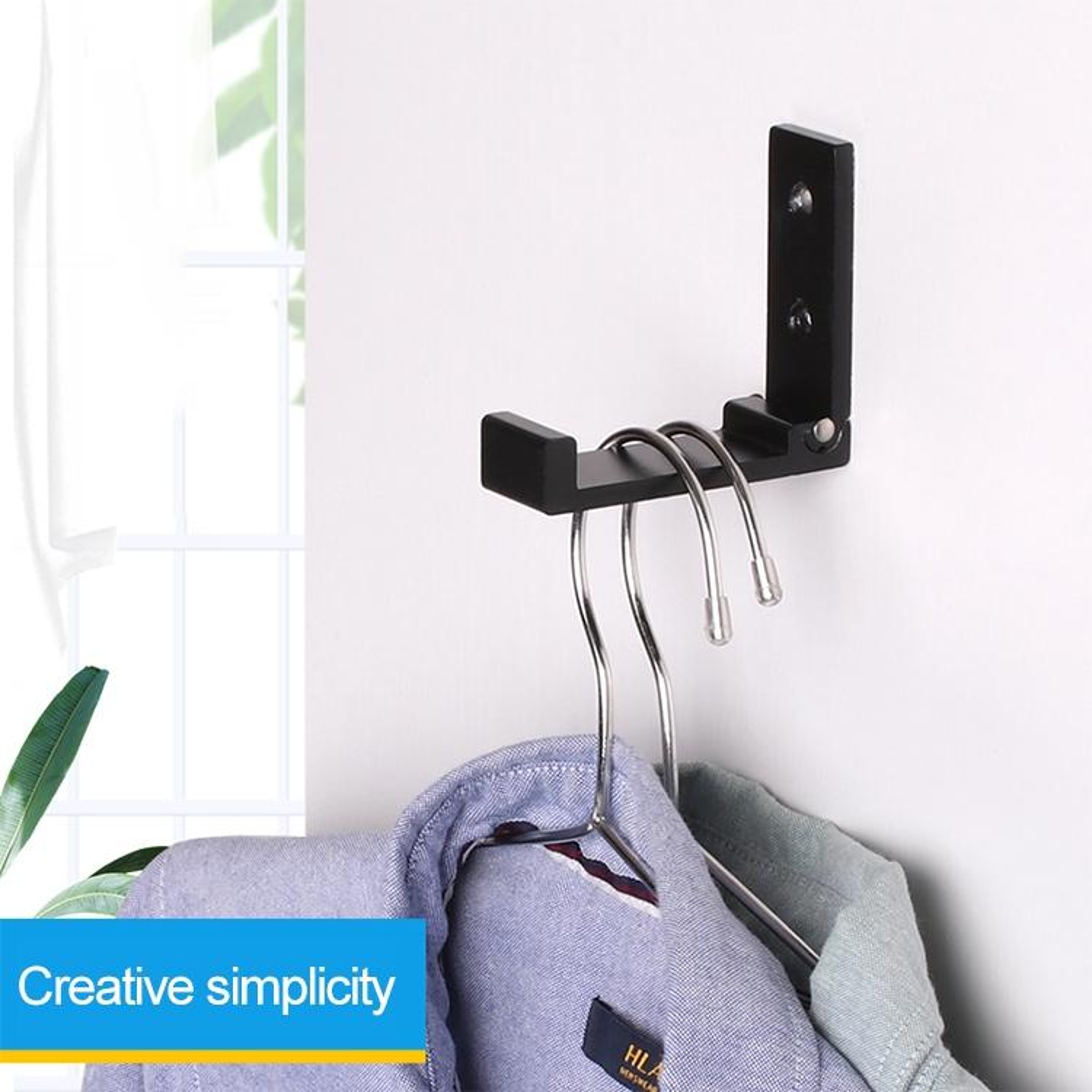 Space Saving Collapsible Clothes Hanger  Wall Hook For Bathroom And Bedroom 6