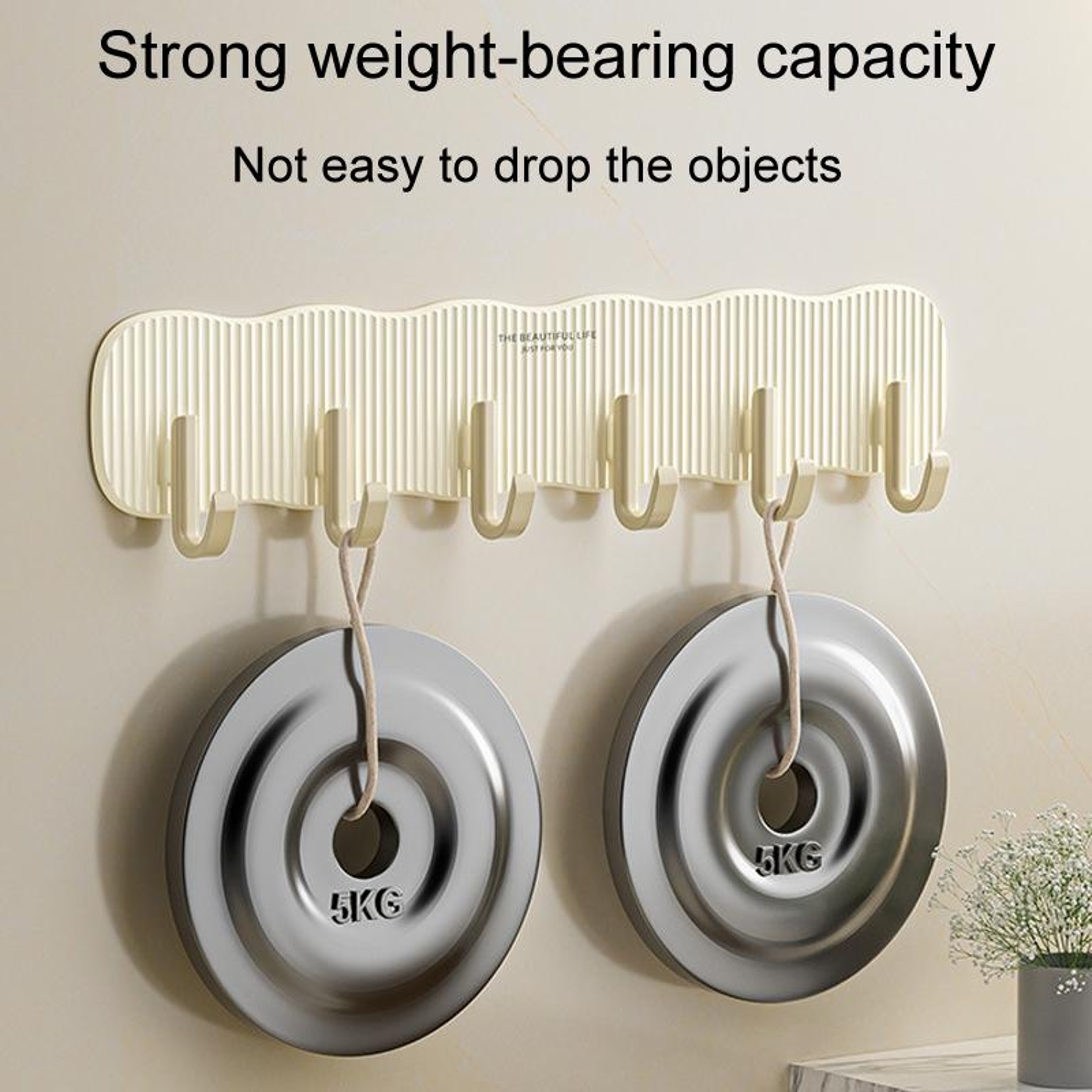 Premium No Punch Hooks For Bathroom  Kitchen Storage Strong Load Bearing Wall Hooks 2