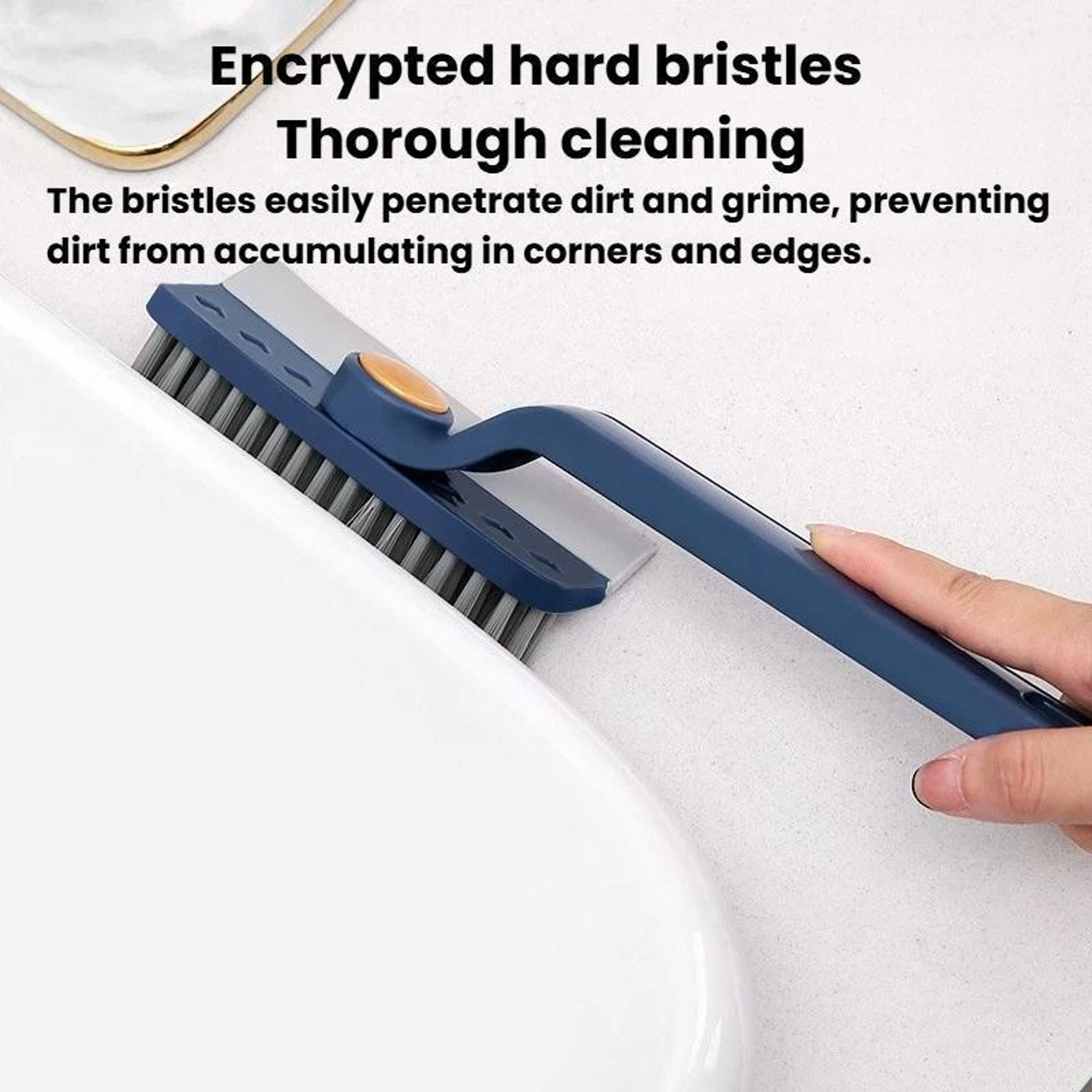 Rotatable Multifunctional Gap Cleaning Brush  Glass Scraper For Bathroom Window And Floor 4
