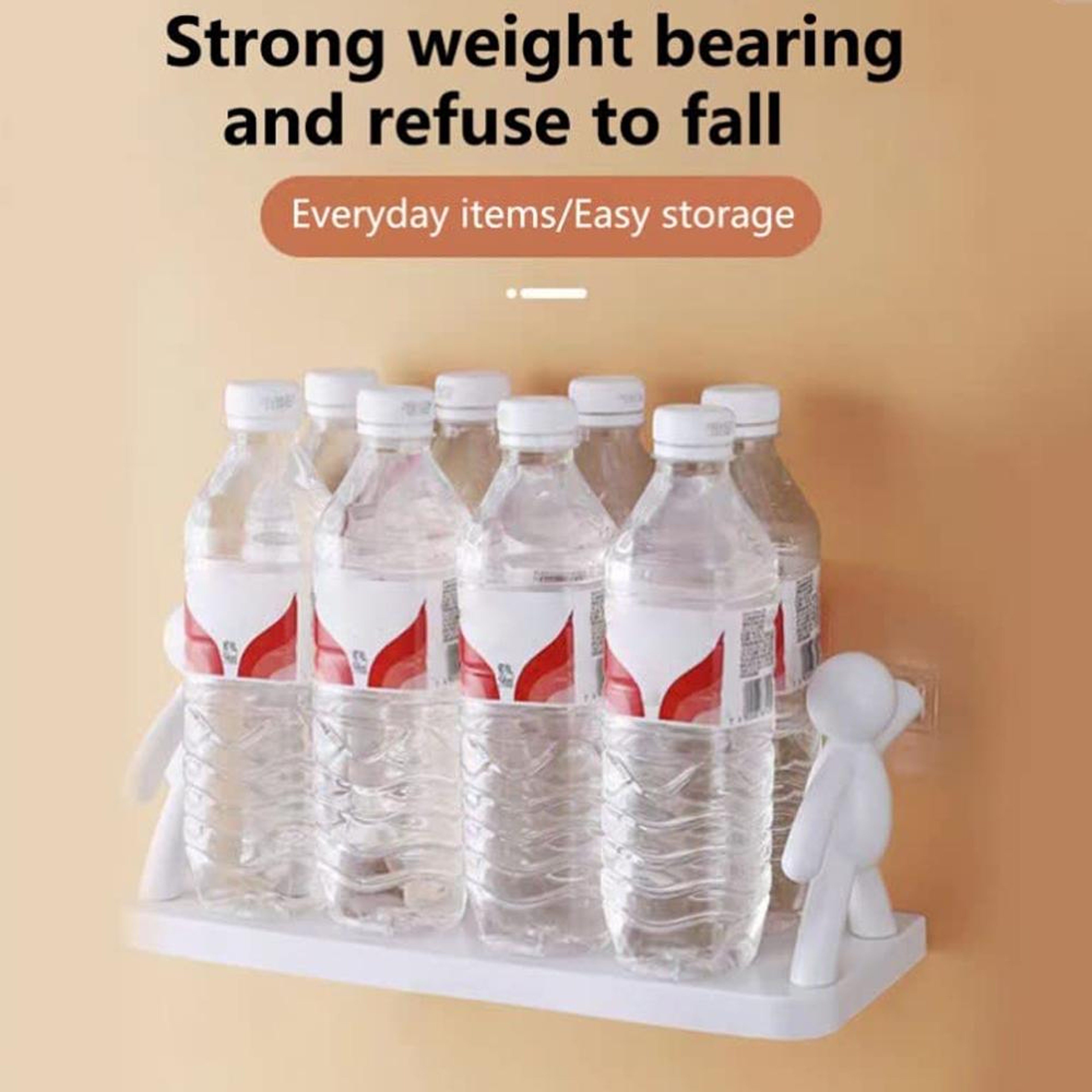 Wall Mounted Person Shape Suction Cup Bathroom Suction Cup Shelf & Cosmetic Storage Organizer – view 6