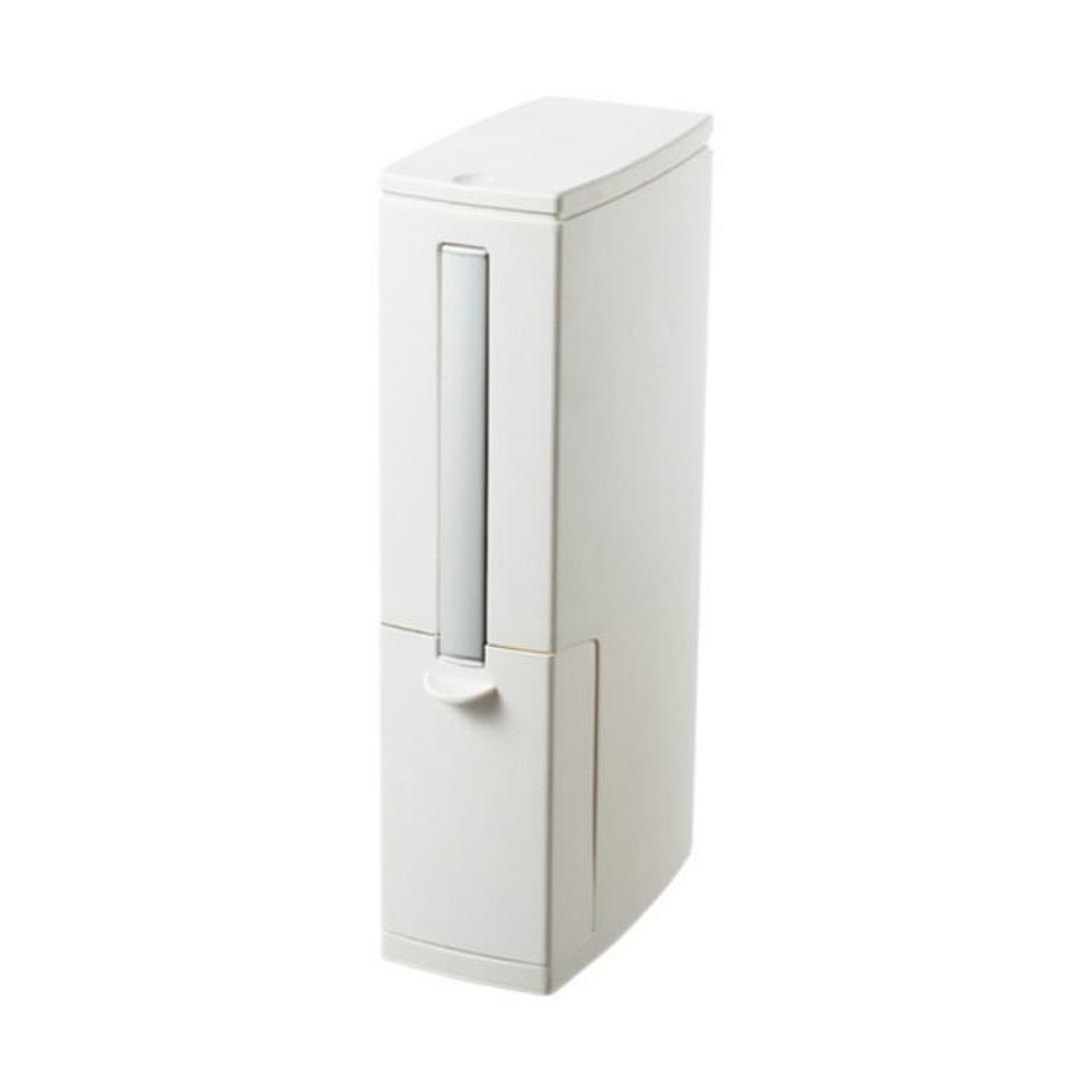 Premium Bathroom Toilet Brush  Trash Can Set Square Press Lid Design 0