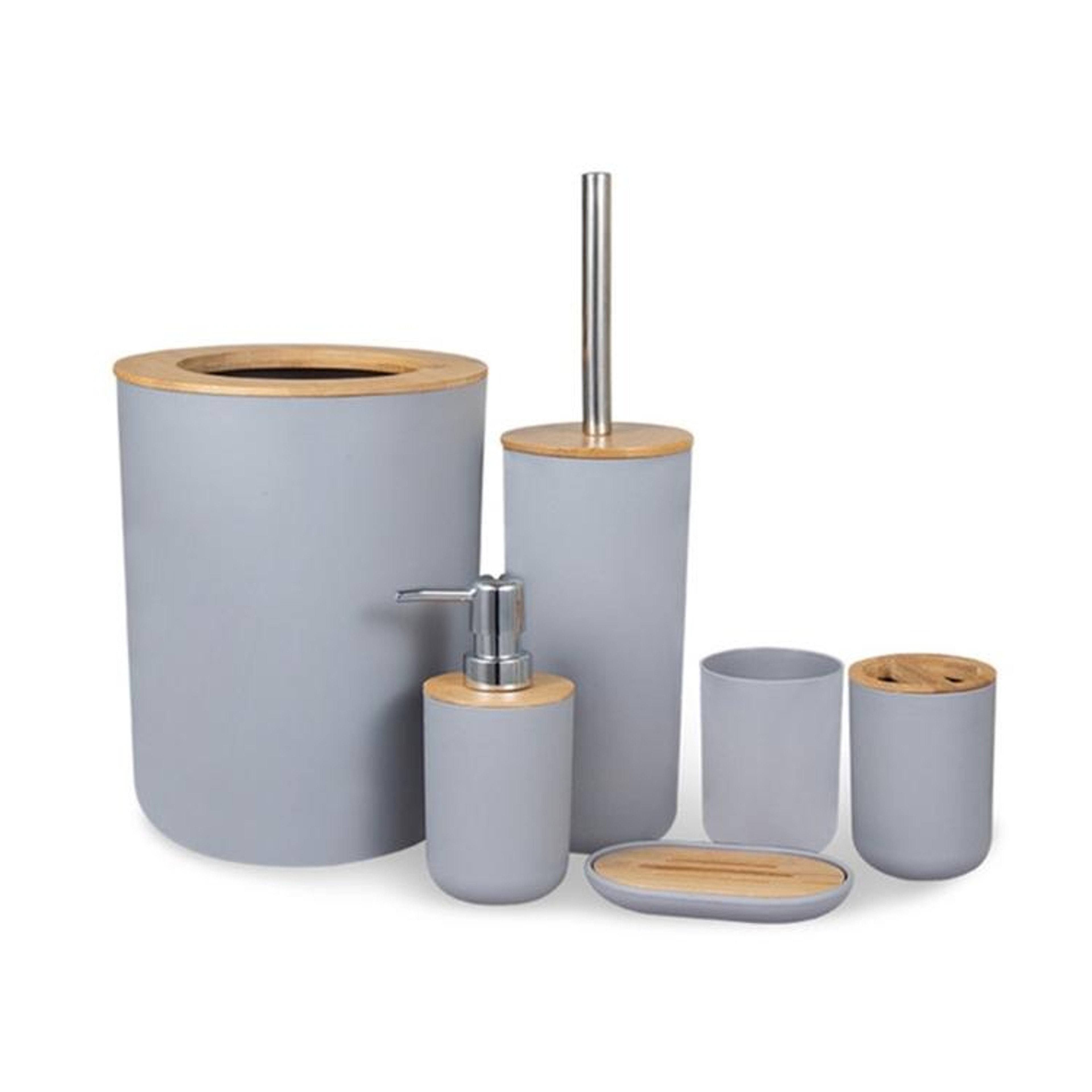 Premium Bathroom Set With Toothbrush Holder Kit  Trash Can 6