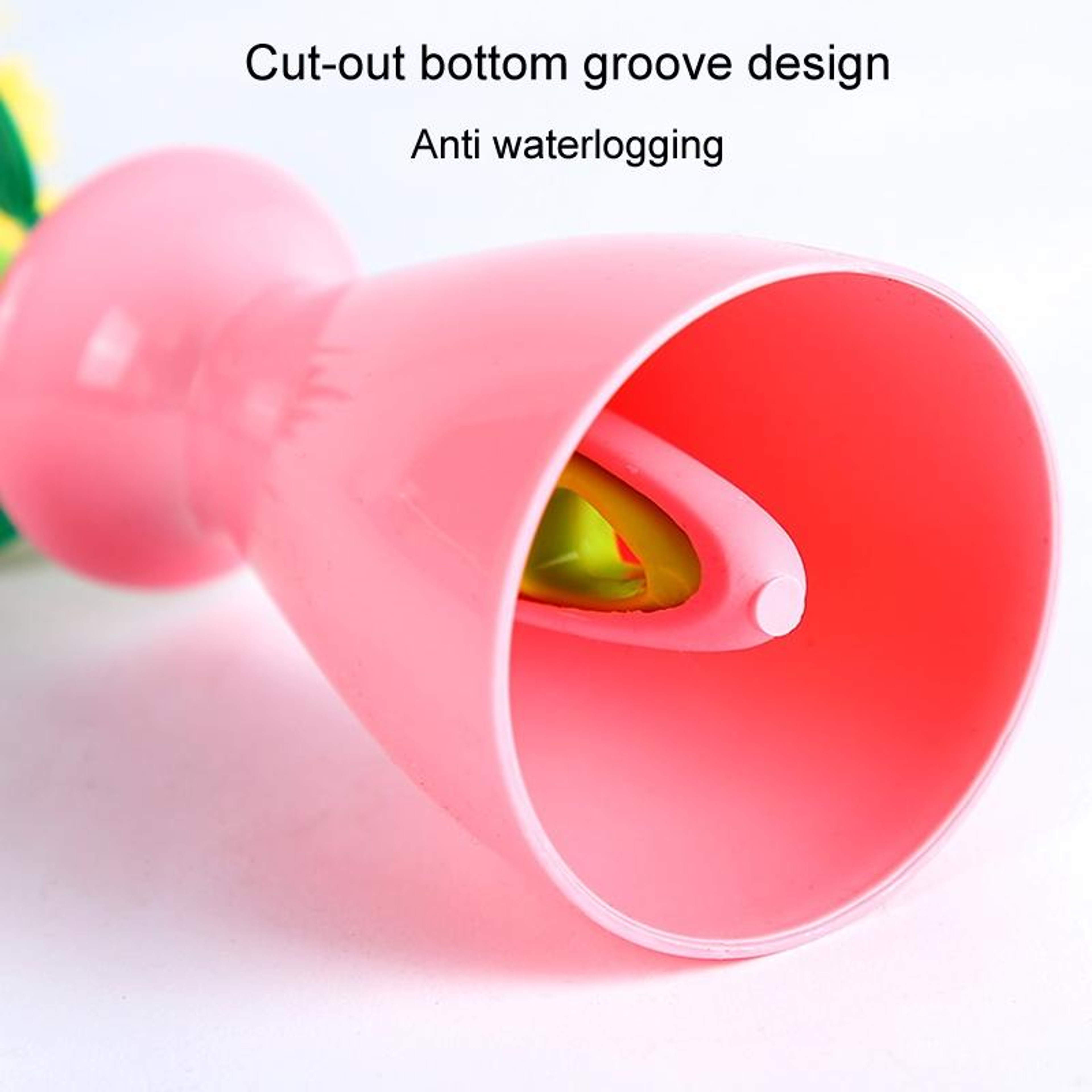 Flower Shaped Long Handle Pot Brush For Kitchen  Sink Cleaning 6