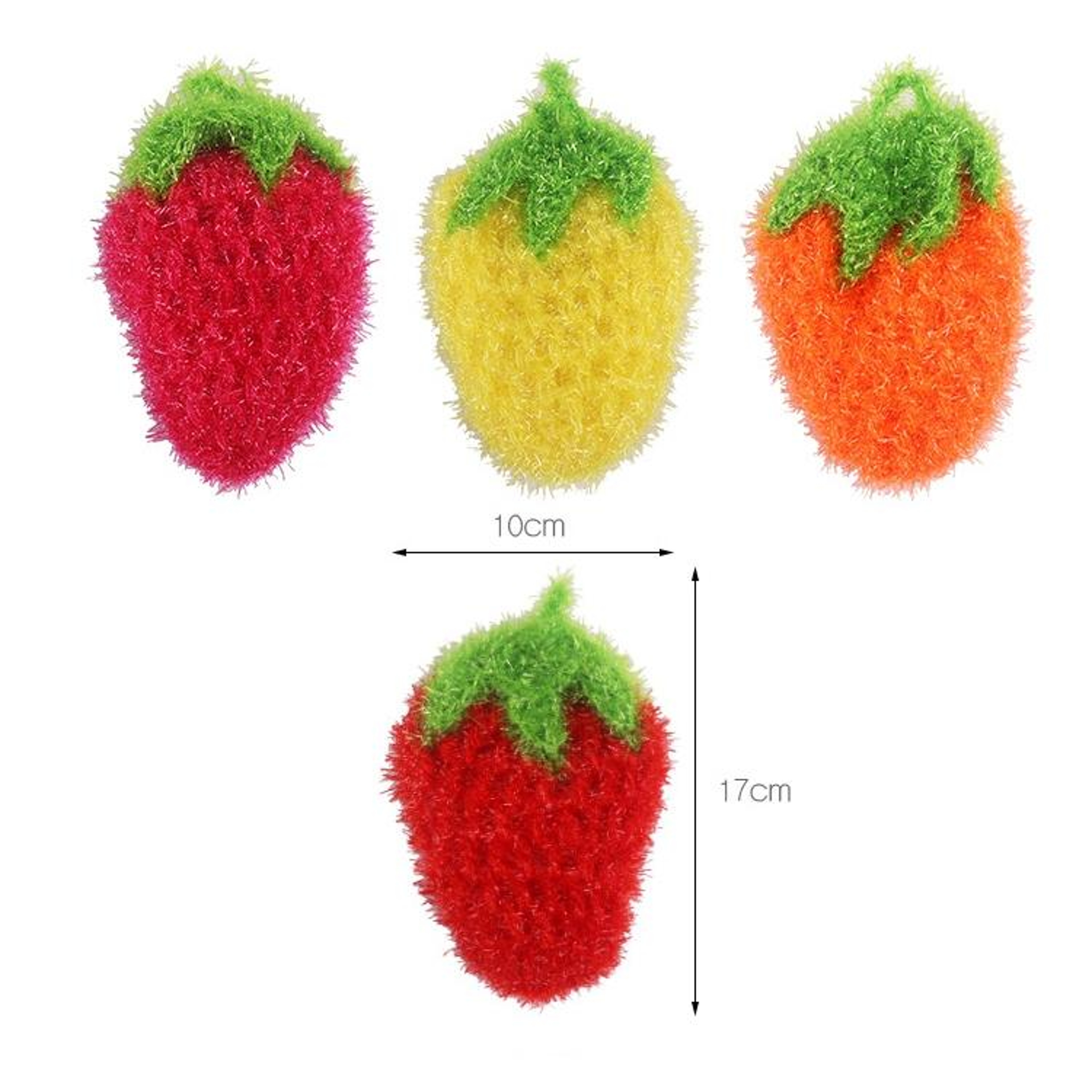 Strawberry Pattern Thickened Kitchen Washcloths Durable  Soft Napkins 2