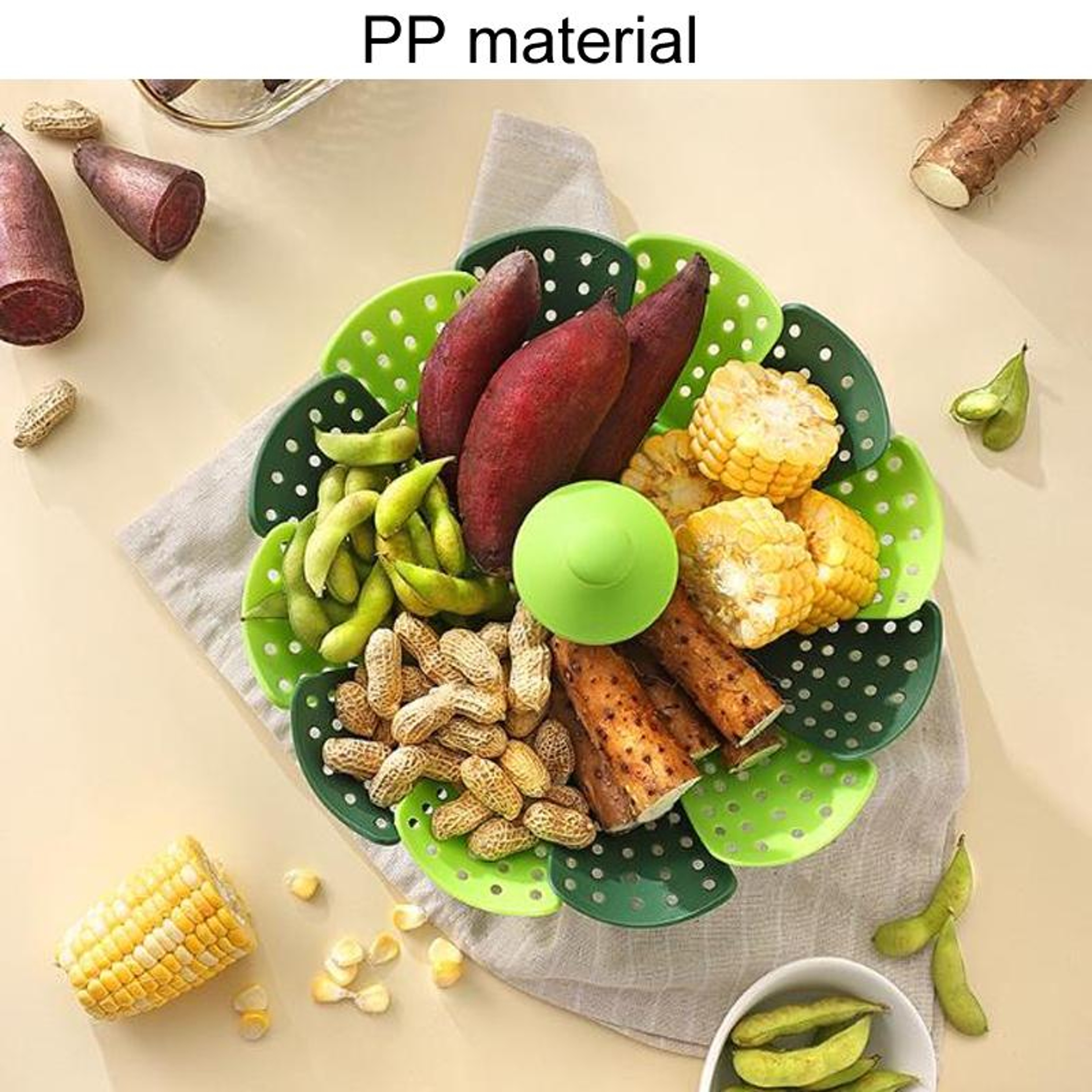 Foldable Kitchen Vegetable Steamer Basket Space Saving Healthy Cooking Tool 3