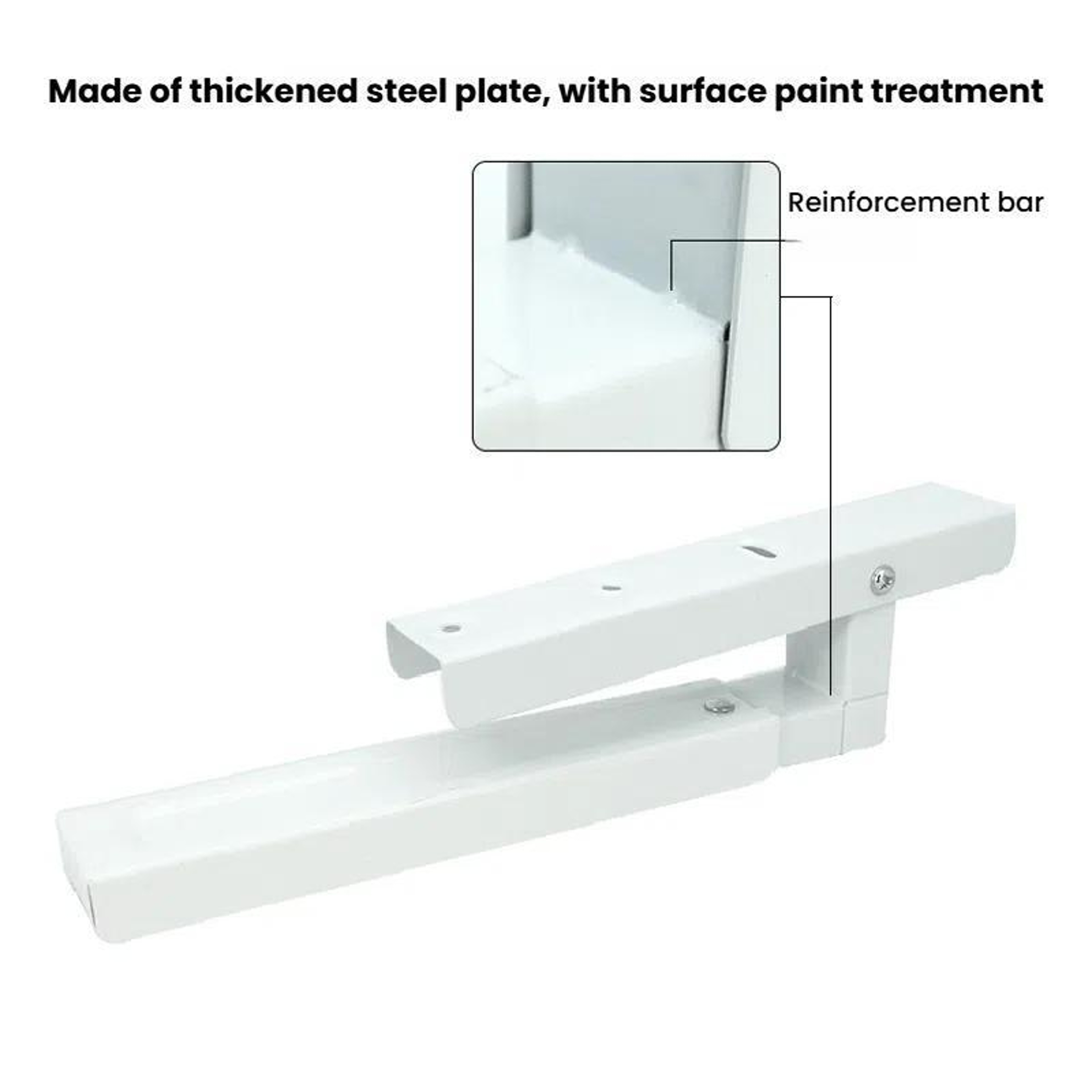 Retractable Folding Microwave Bracket Heavy Duty Adjustable Kitchen Shelf – view 7