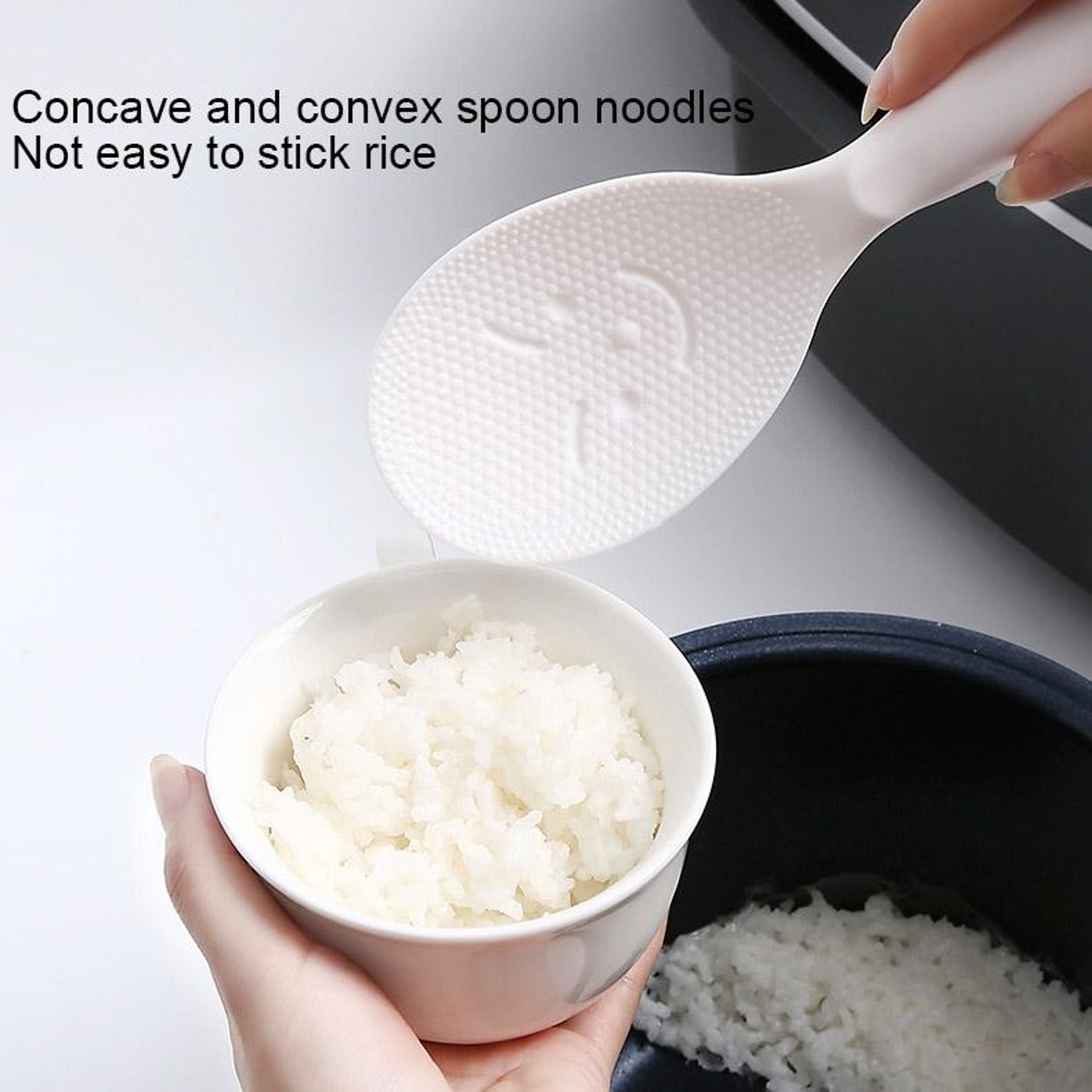 Creative Vertical Rice Spoon Standable Vertical Rice Spoon With Smile Face Food Grade Kitchen Rice  7