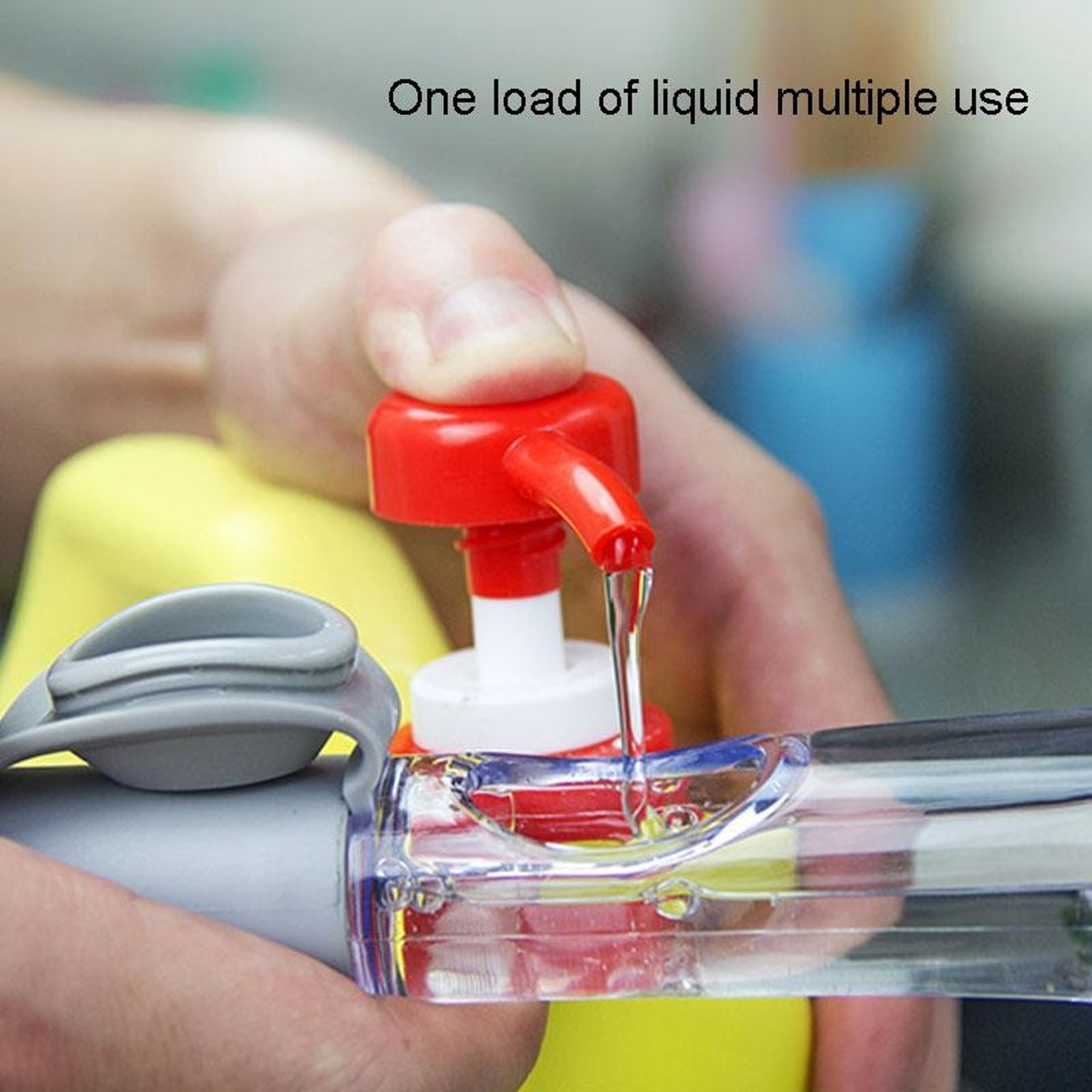 Kitchen Long Handle Automatic Liquid Filling Non Stick Pan Scrubber  Cleaning Brush 6