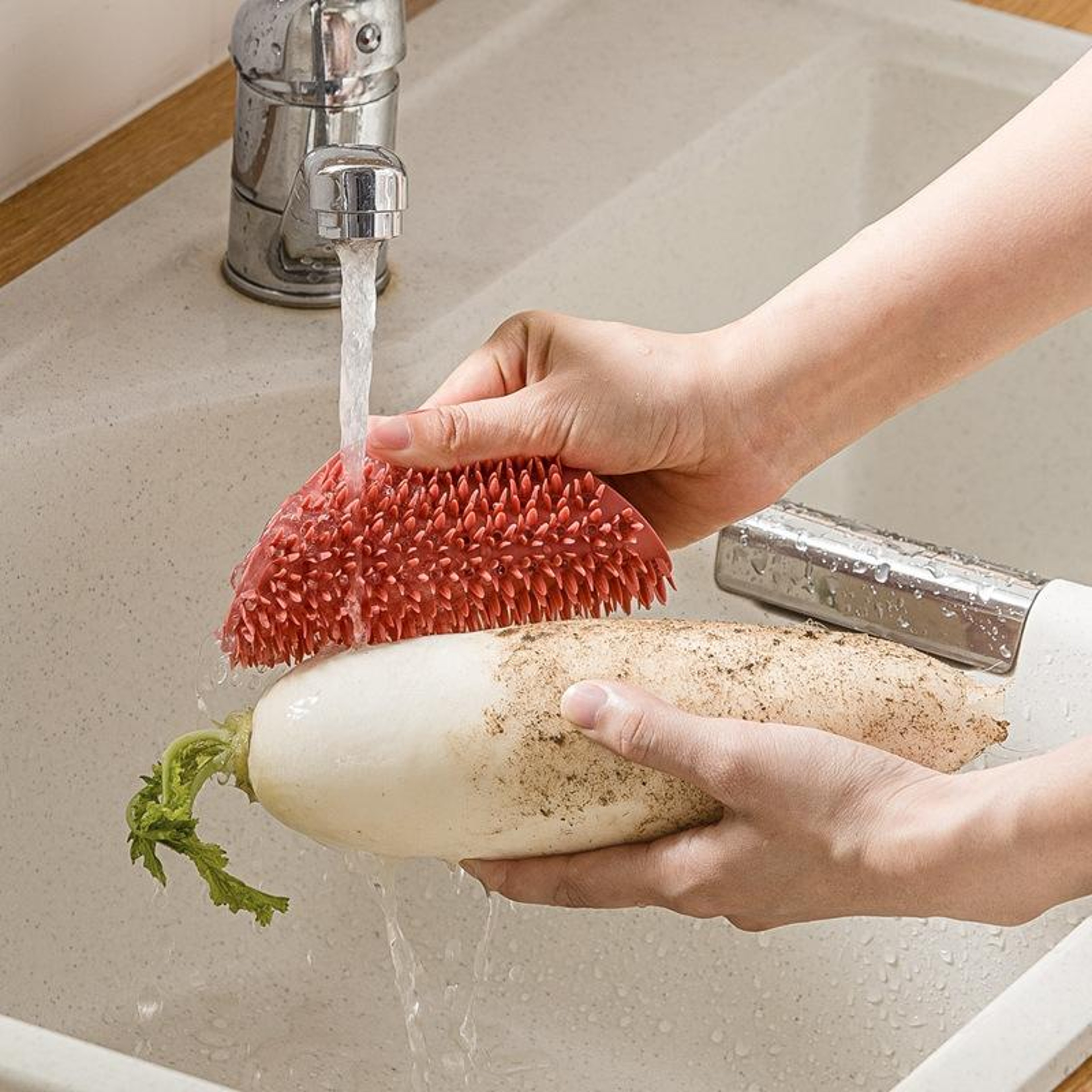Multifunctional Silicone Kitchen Cleaning Brush  Scouring Pad 2