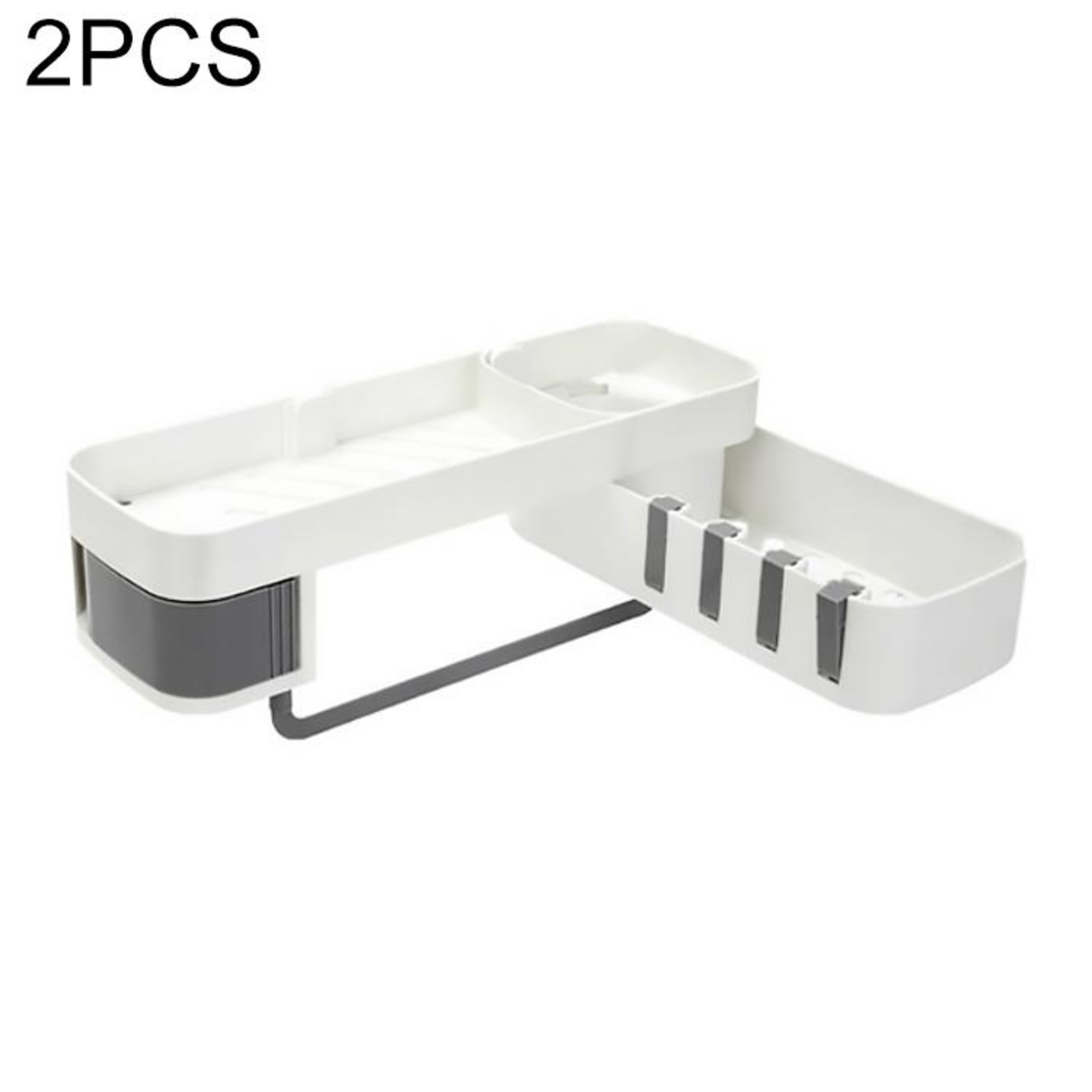 Premium Rotating Shower Shelf & Bathroom Storage Rack Seamless Tripod Wall Mounted Corner Caddy – view 1