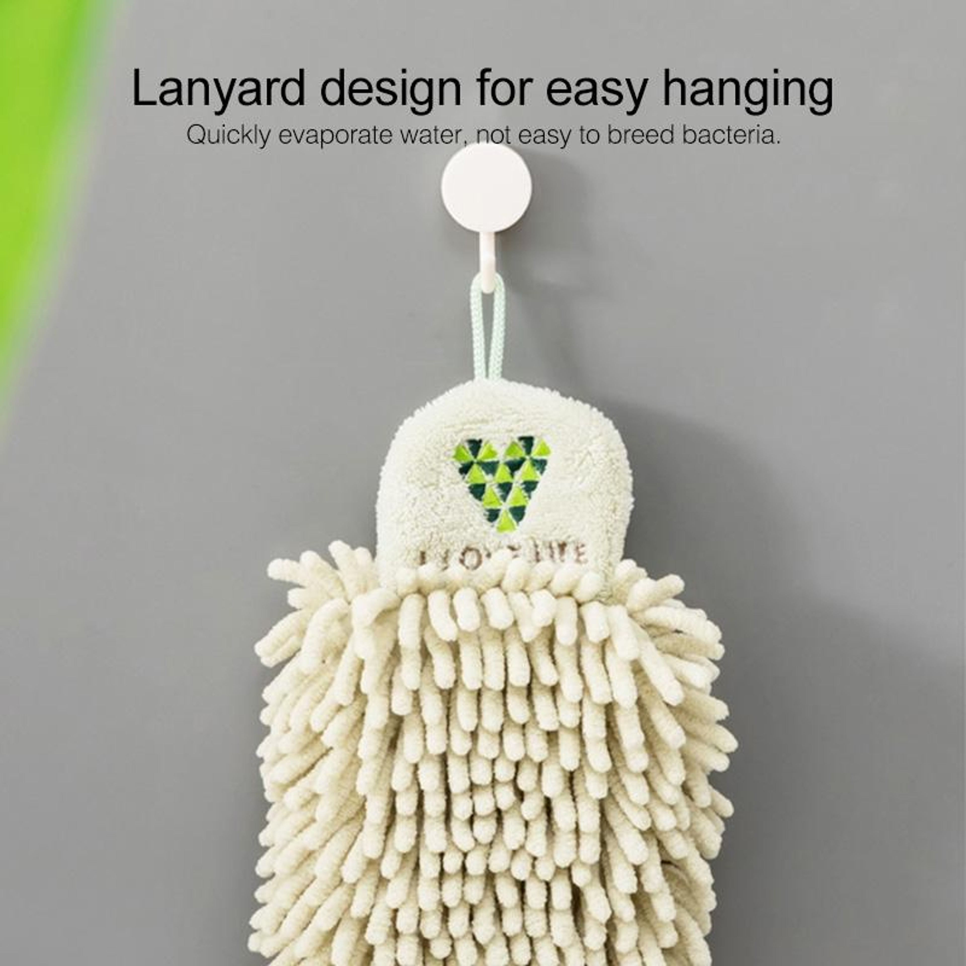Quick Dry Cartoon Embroidered Kitchen Hand Towel Hanging Soft  Durable 6