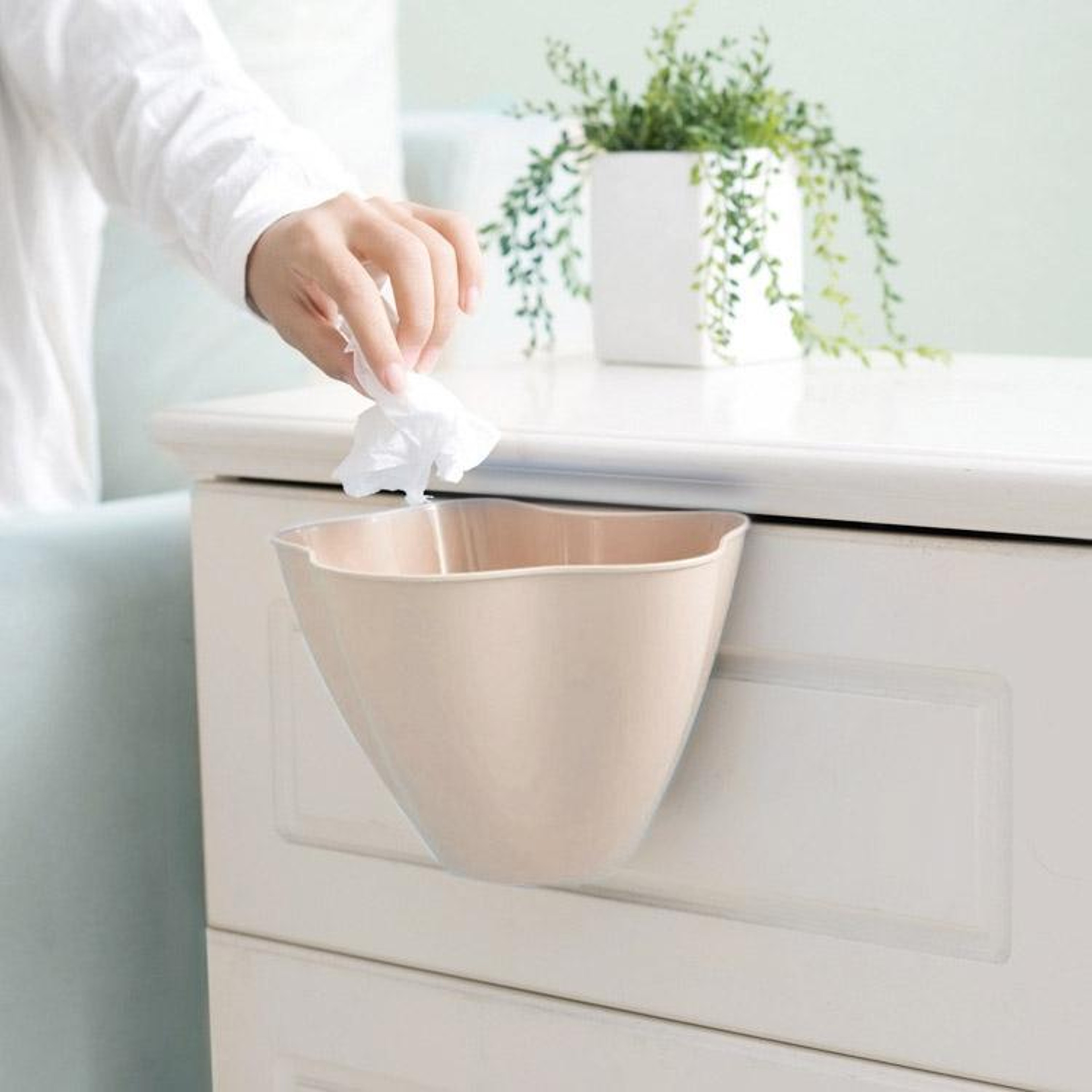 Space Saving Kitchen Cabinet Hanging Trash Bin Durable  Convenient 7