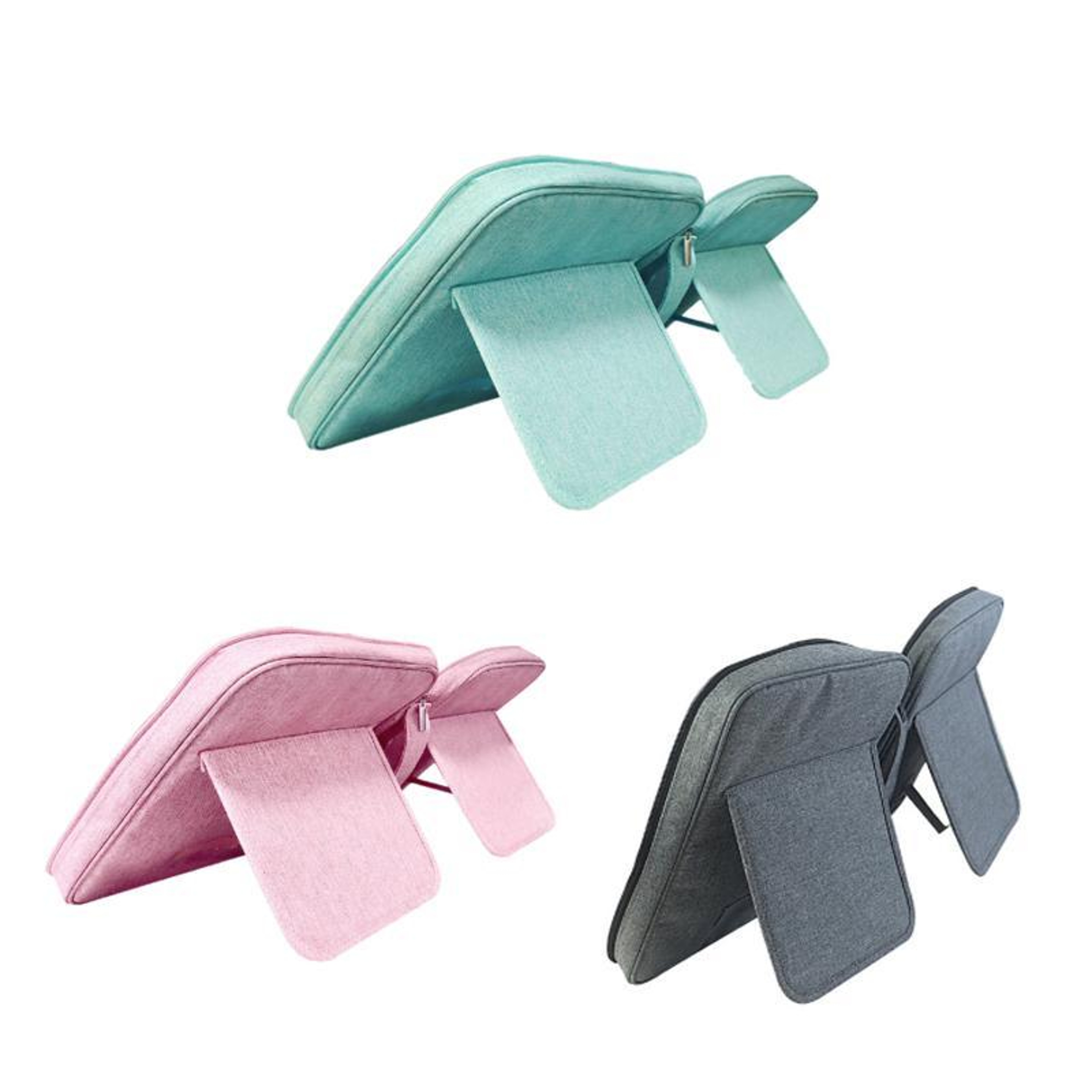 Portable Book Storage Organizer With Handle  Stand Tablet  Reading Bag 0