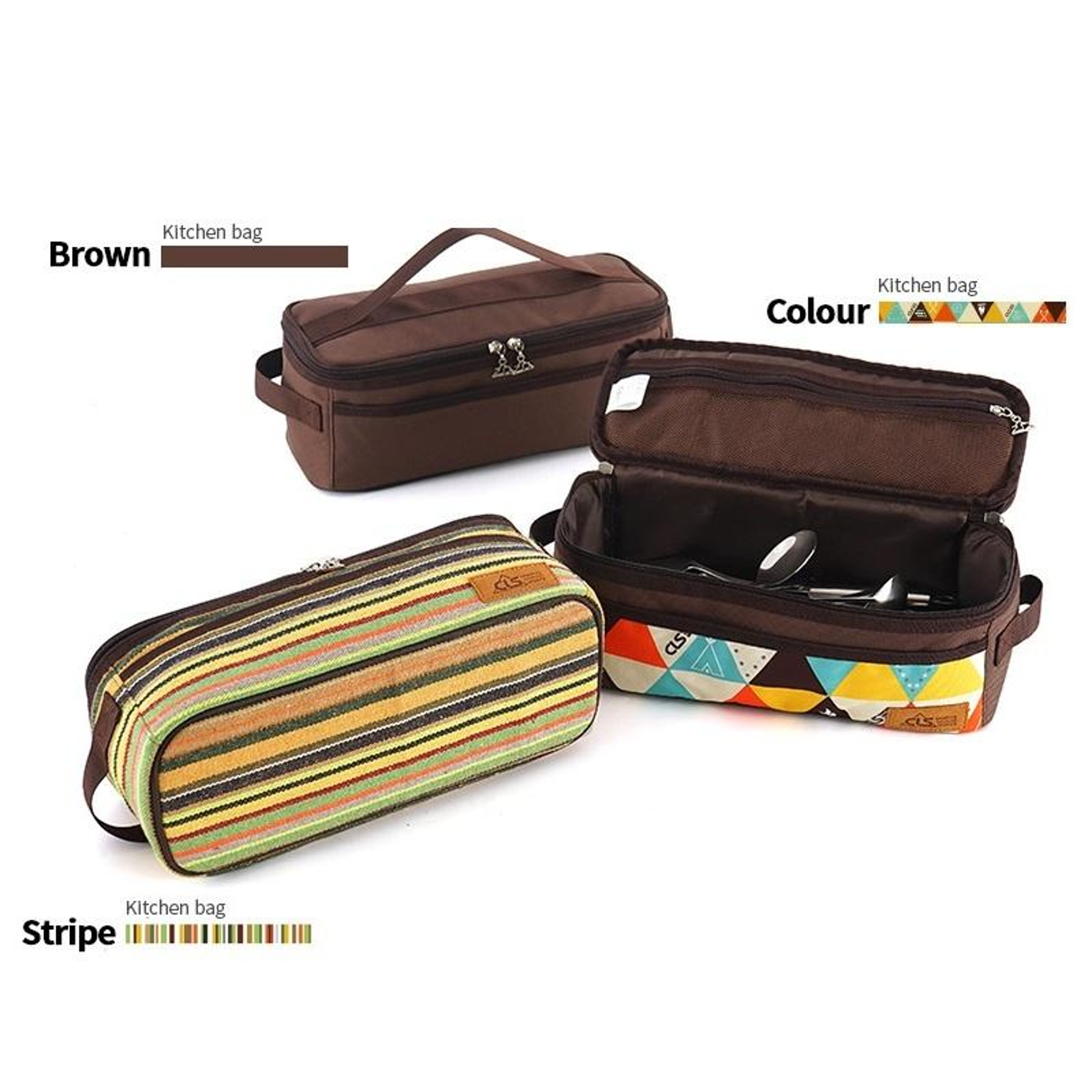 Camping Cookware  Portable Travel Tableware Organizer Storage Bag 3