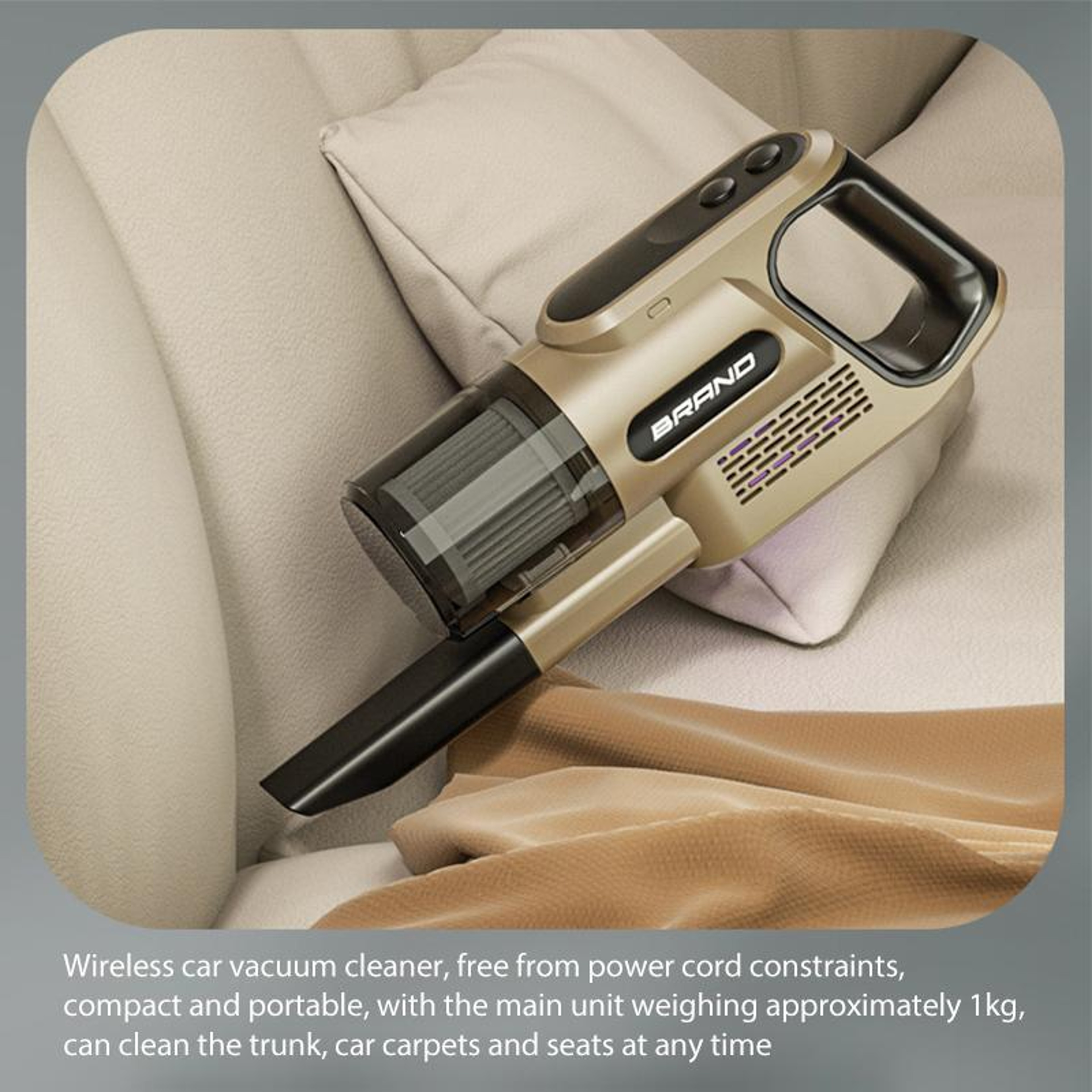 Handheld Vacuum Cleaner With Mite Removal  Wireless Portability 3