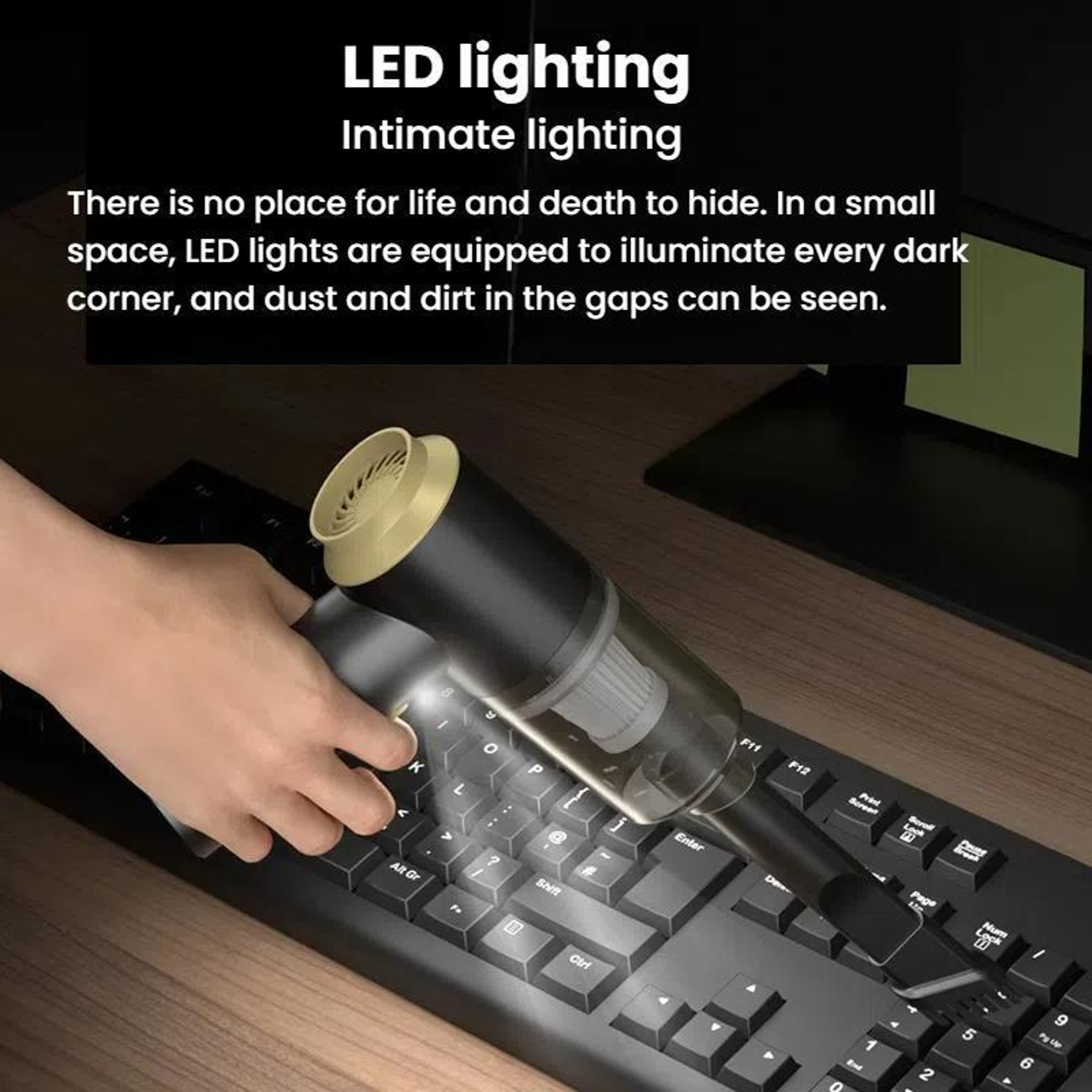Handheld Wireless Vacuum Cleaner for Keyboard & Desktop Dust Removal – view 8