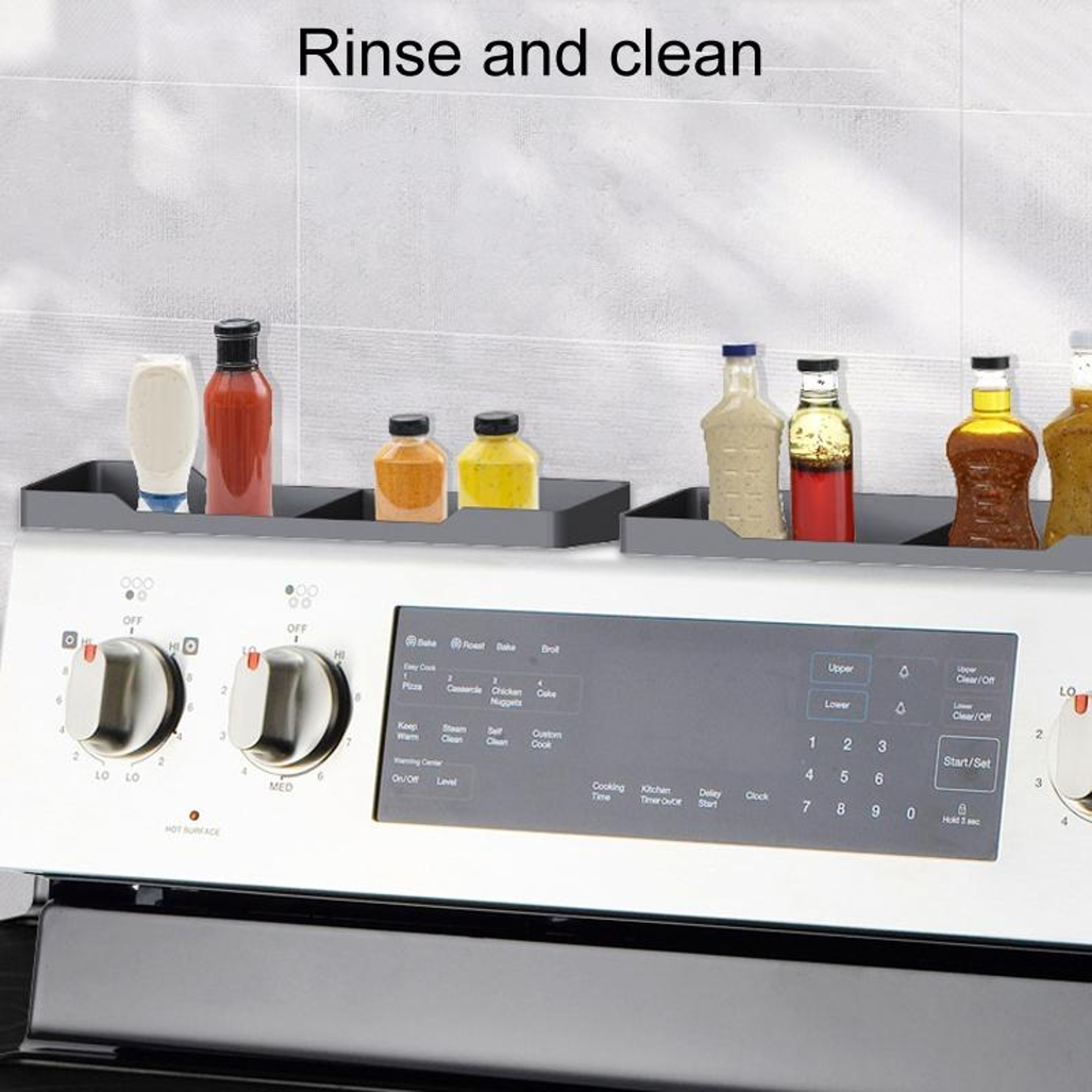 Premium Kitchen Silicone Oven Rack  Spice Organizer Set Heat Resistant MultiPurpose 6