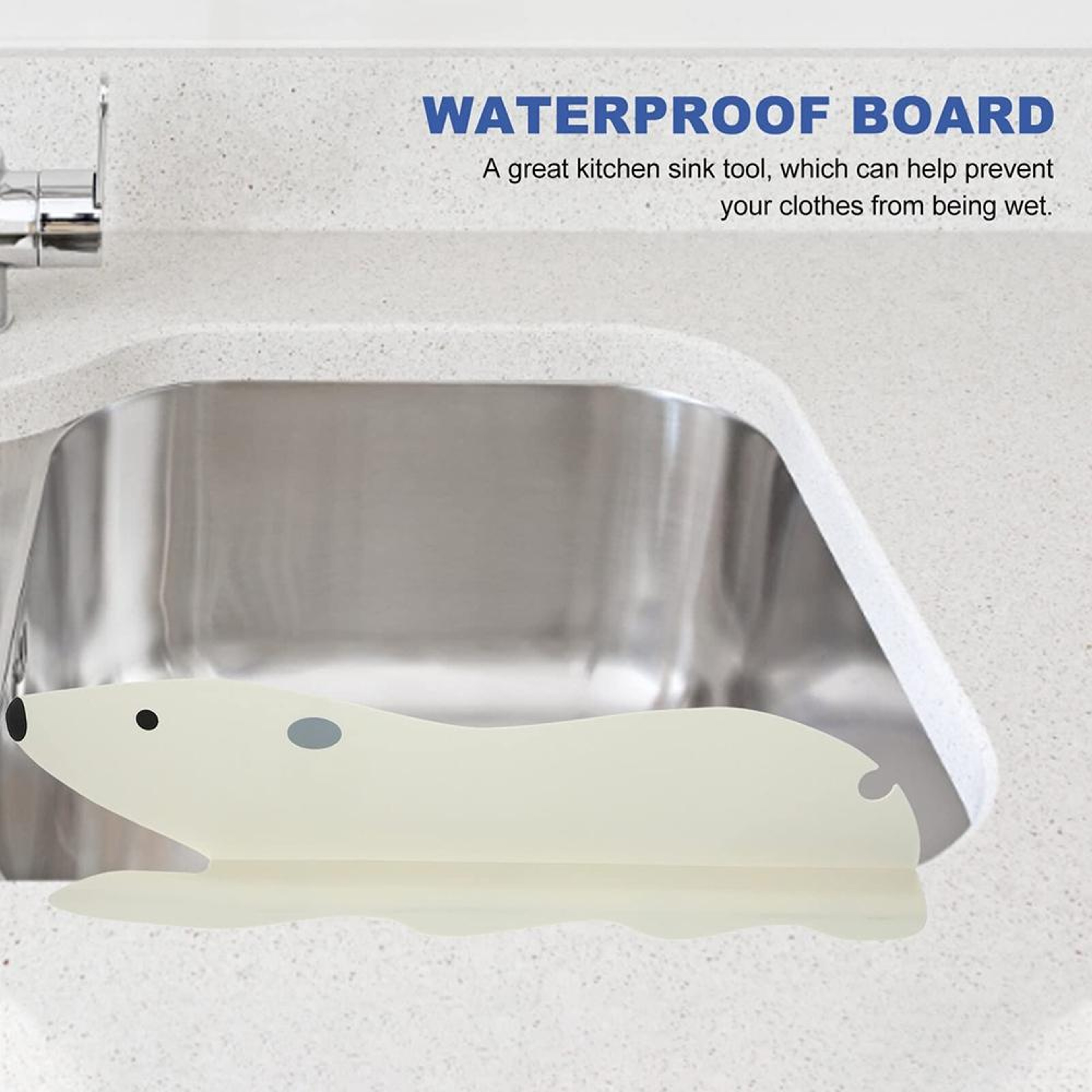 Cartoon Bear Kitchen Sink Splash Guard Suction Cup Water Deflector – view 8