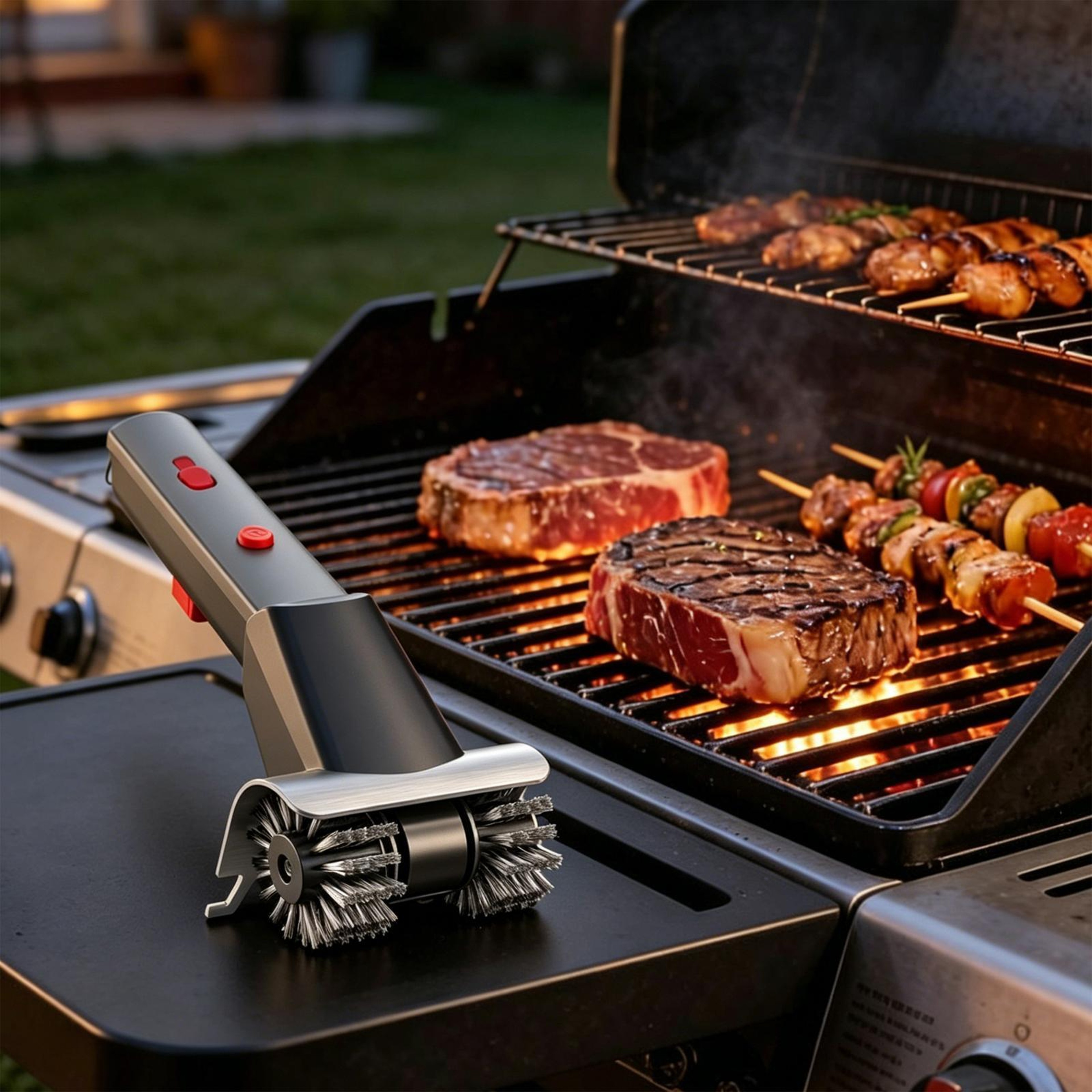 Electric Grill Brush with Stainless Steel Hard Bristles for BBQ Grill Cleaning – view 13