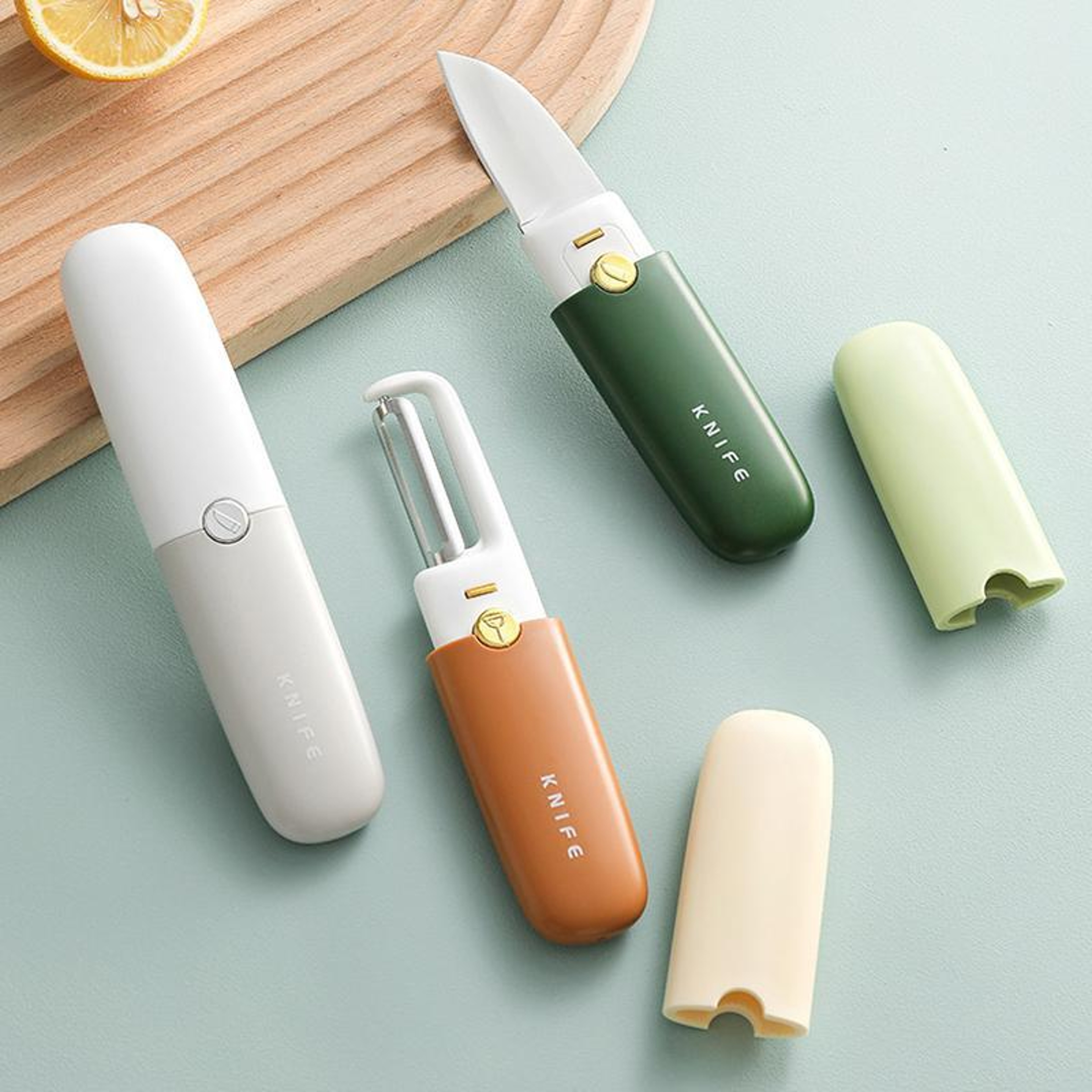 Double Headed Fruit Knife Peeler With Stainless Steel Blade 0