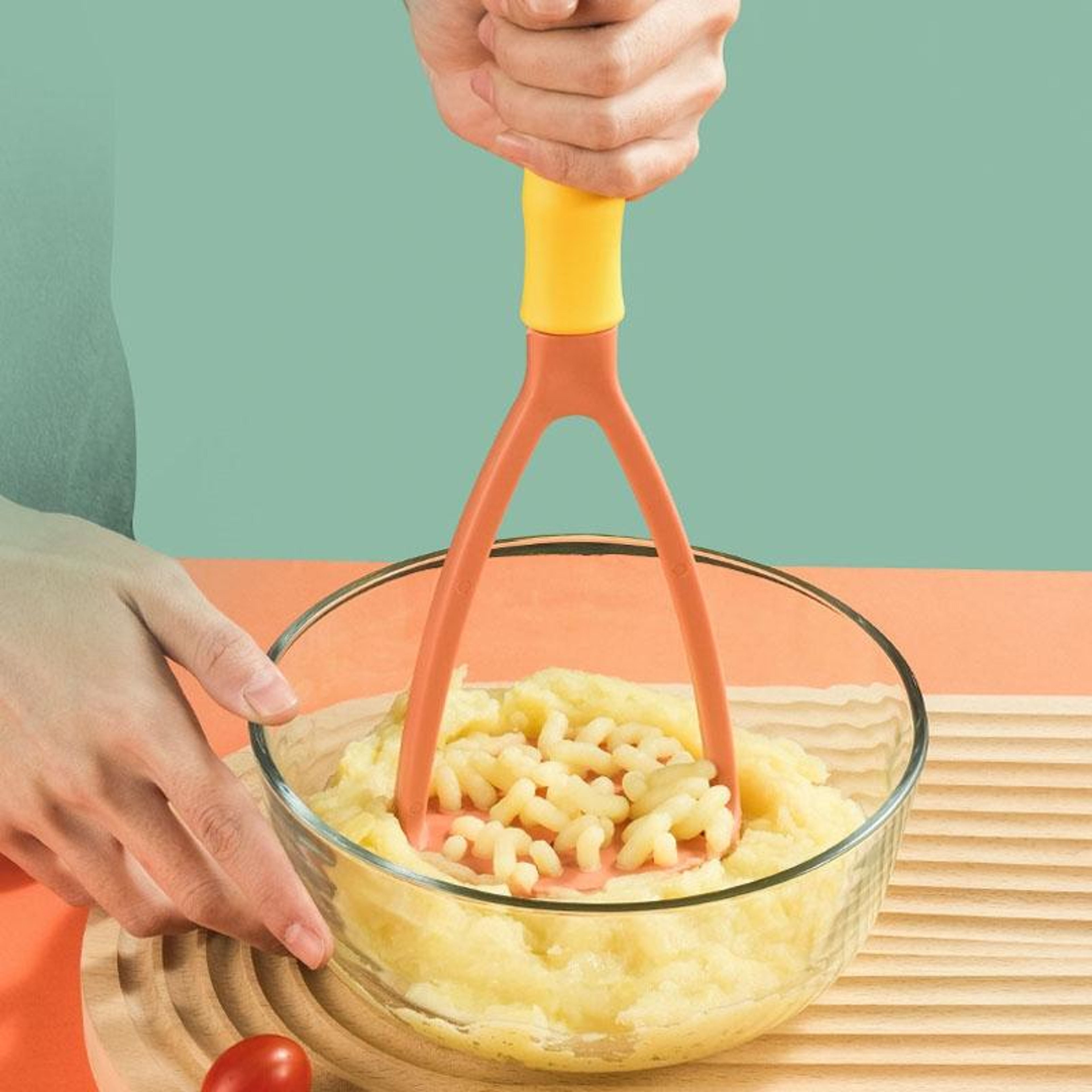 Easy Grip Baby Food Masher Potato Presser For Smooth Purees 0
