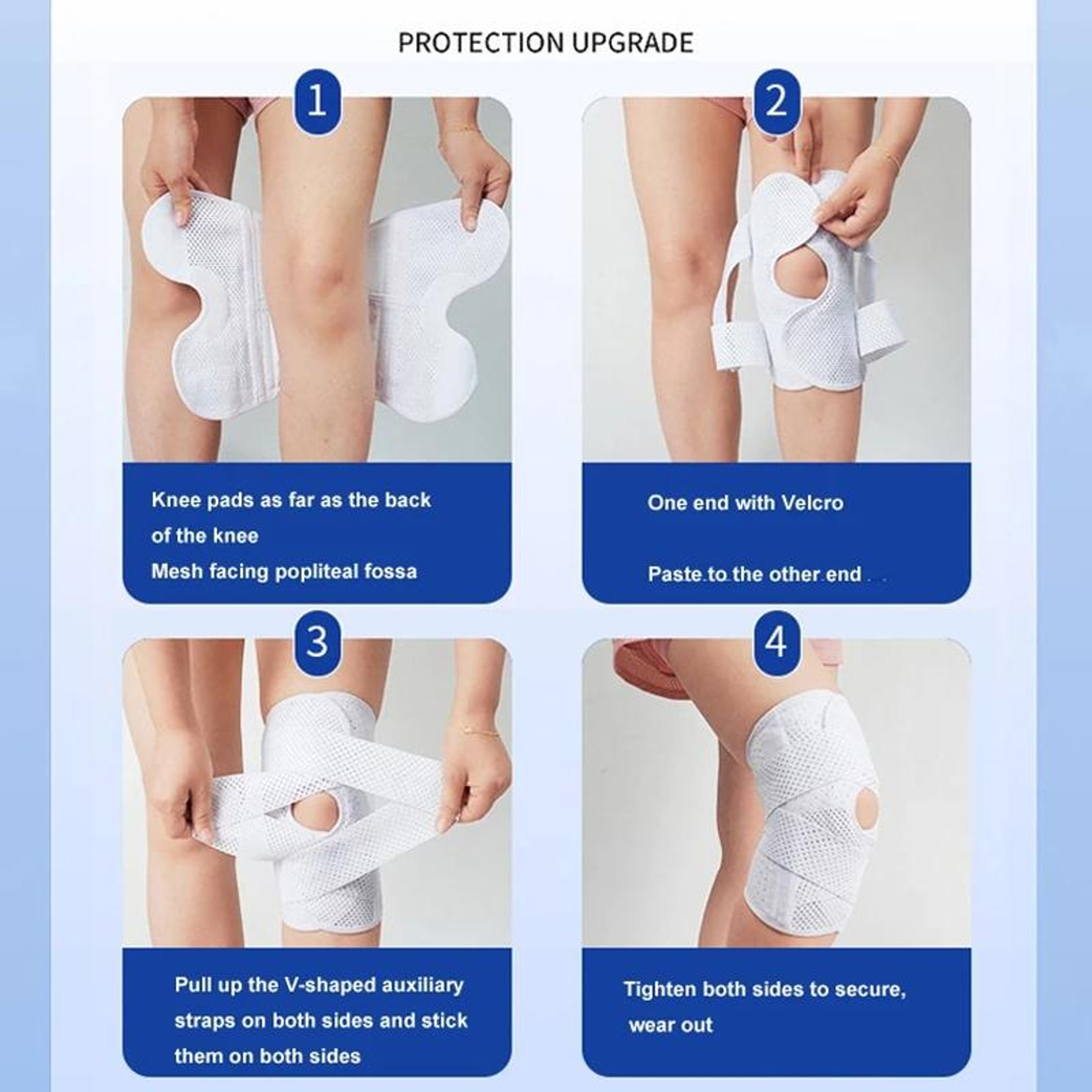 Breathable Knee Support Brace With Adjustable Patella Strap 7